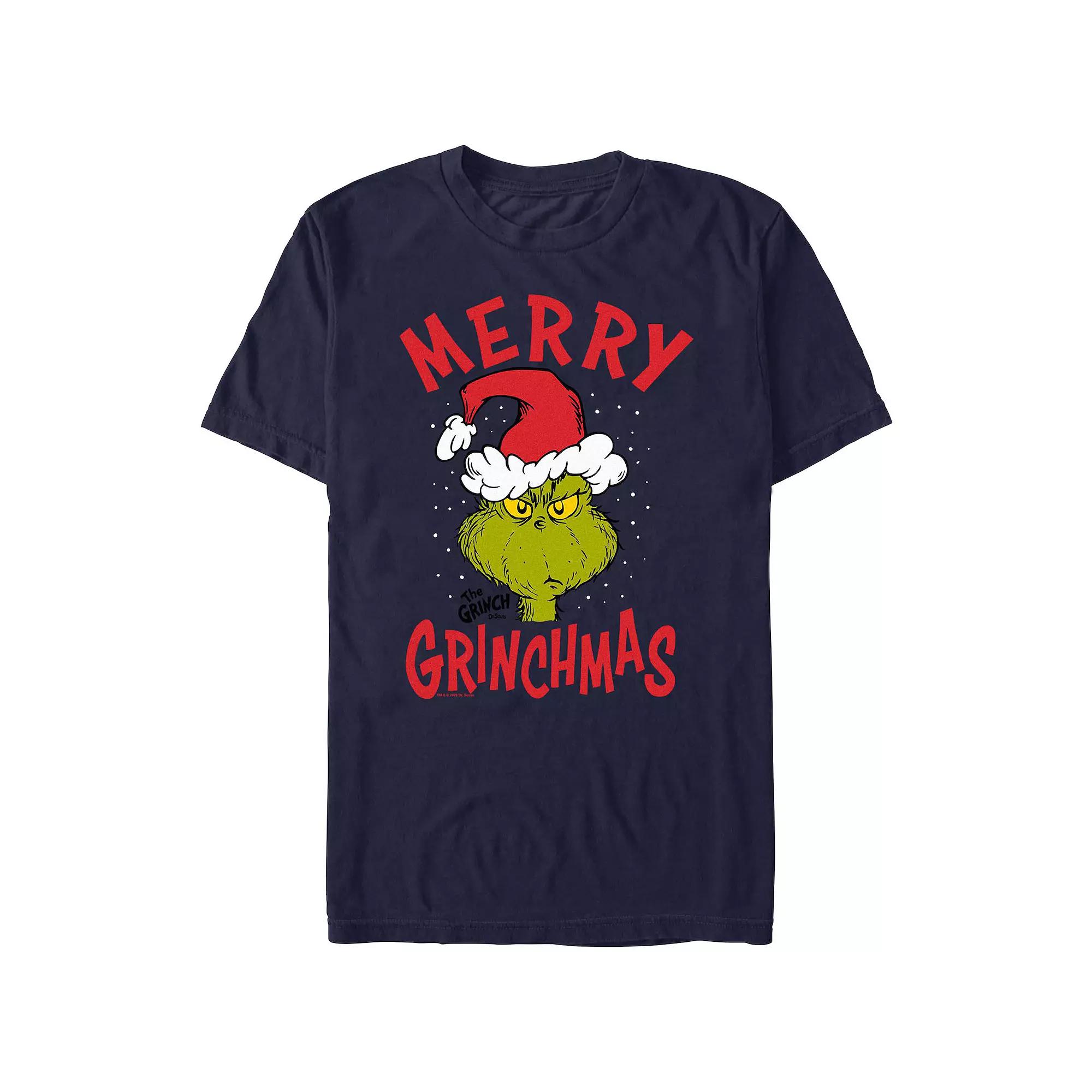 Big & Tall Dr. Seuss The Grinch Merry Christmas Graphic Tee, Men's,  Product Image