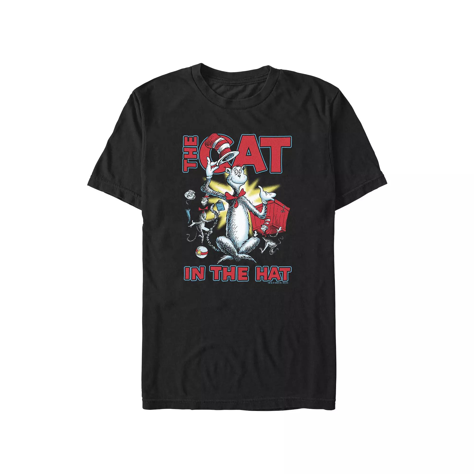 Big & Tall Dr. Seuss The Cat In The Hat Cattitude Graphic Tee, Men's, Size: Medium Tall, Black Product Image