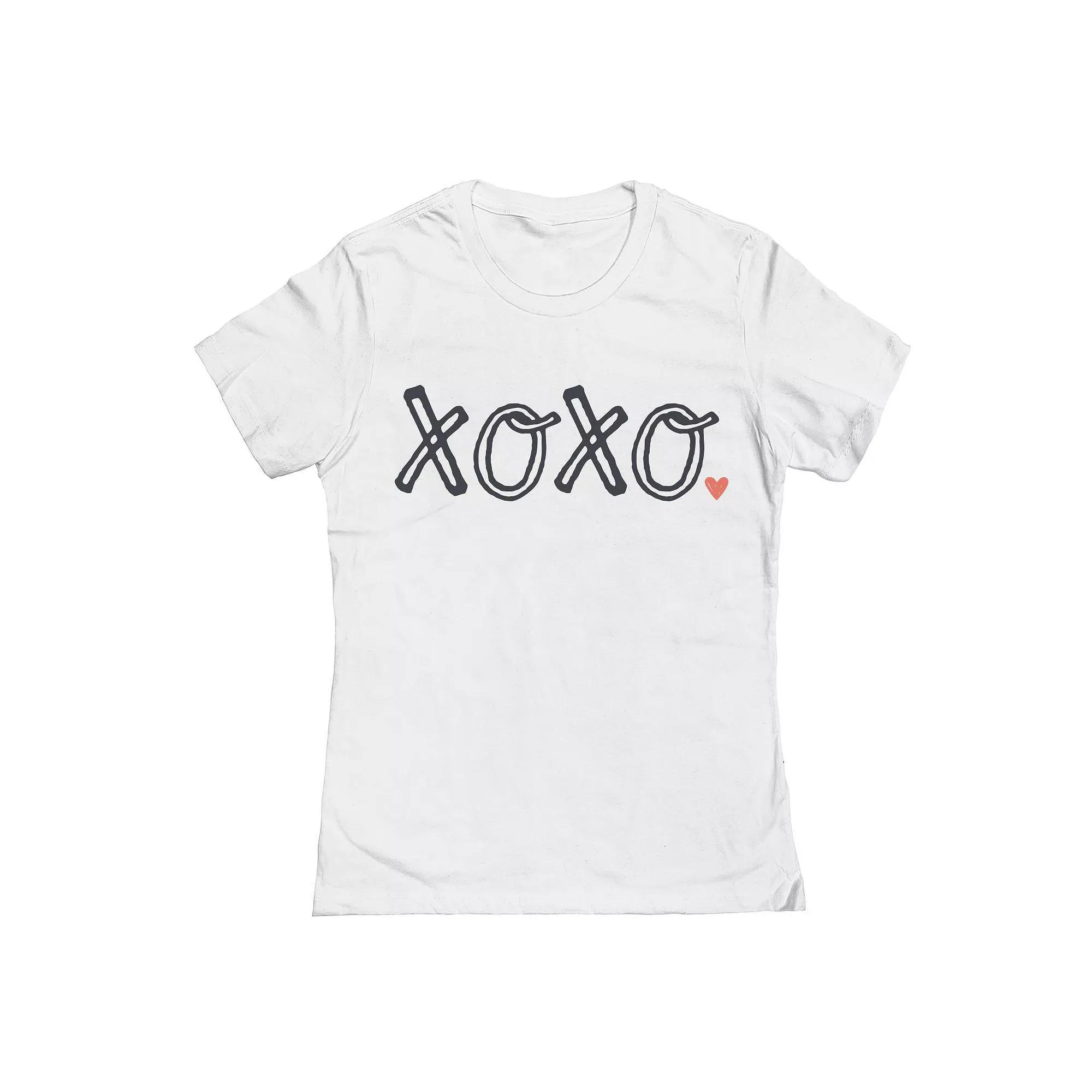 Junior's Grayson Threads The Label XOXO Heart Valentine's Day Graphic Tee, Women's,  Product Image
