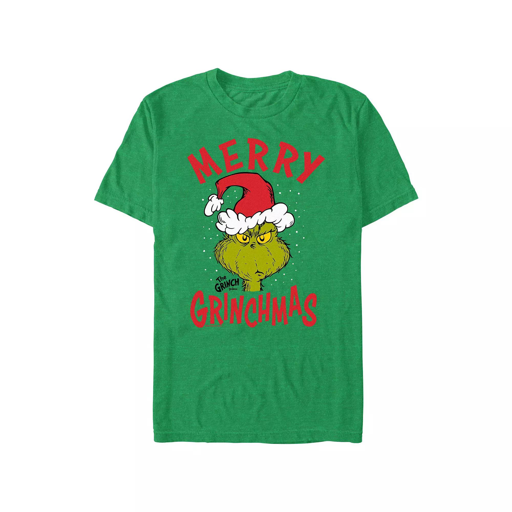 Big & Tall Dr. Seuss The Grinch Merry Christmas Graphic Tee, Men's,  Product Image