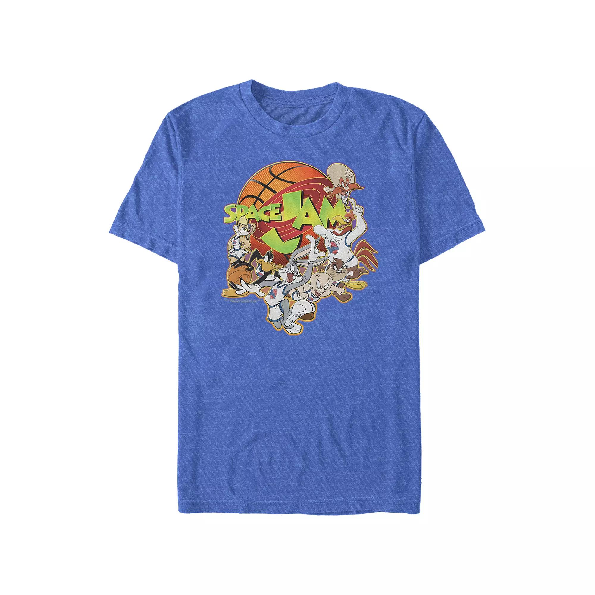 Big & Tall Space Jam Team Toon Poster Graphic Tee, Men's, Size: 3XL Tall, Royal Grey Product Image