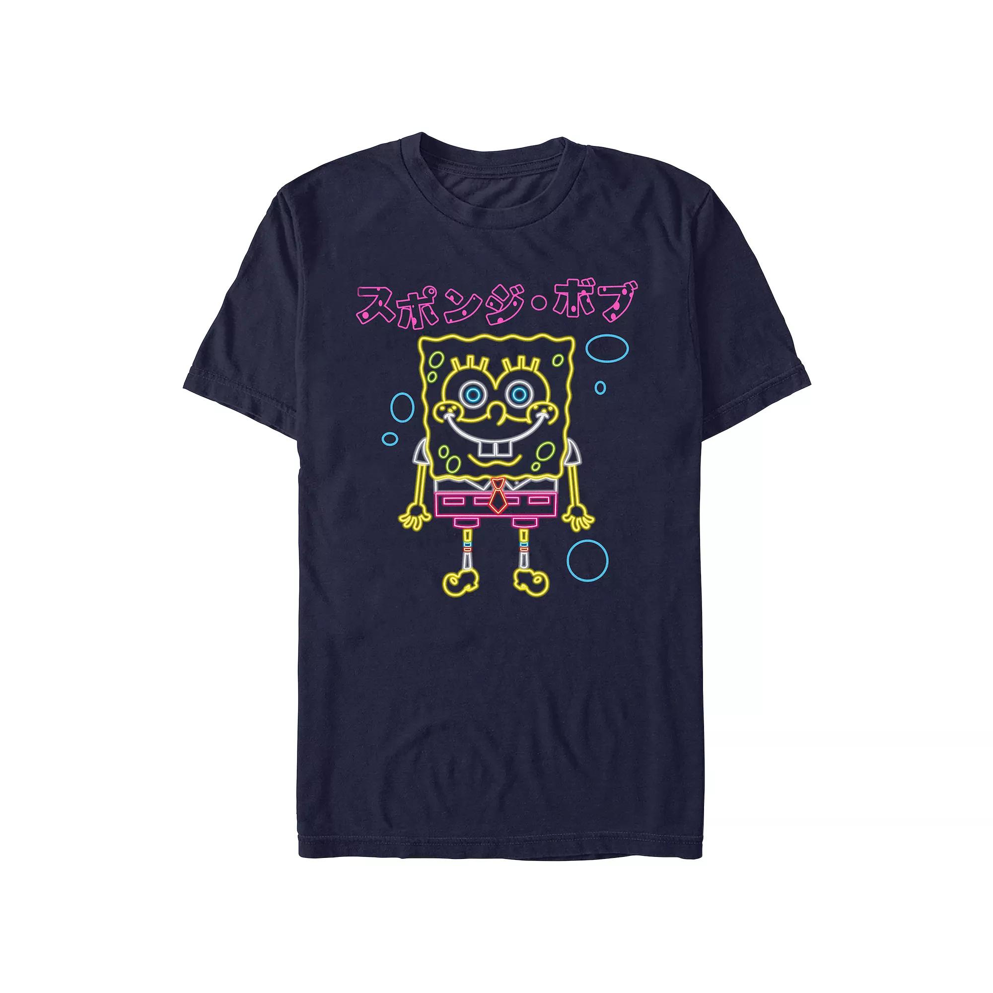 Juniors' SpongeBob Squarepants Neon Lights Boyfriend Graphic Tee, Women's,  Product Image