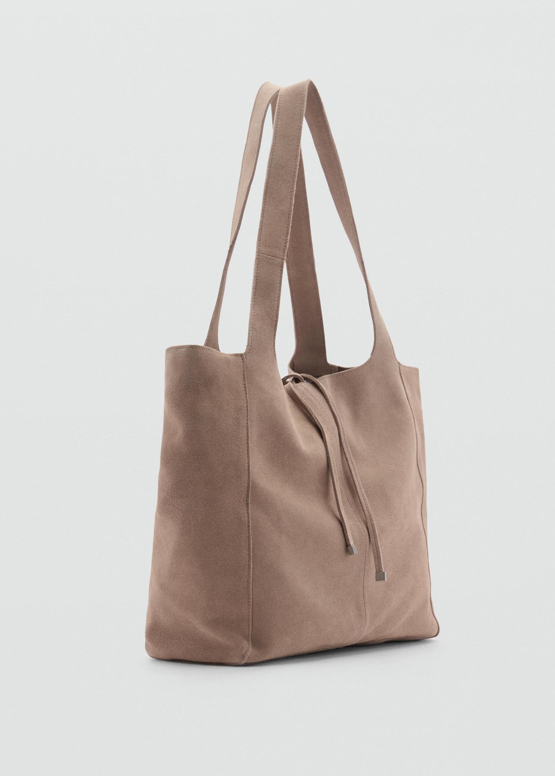 Leather shopper bag - Women | MANGO USA Product Image