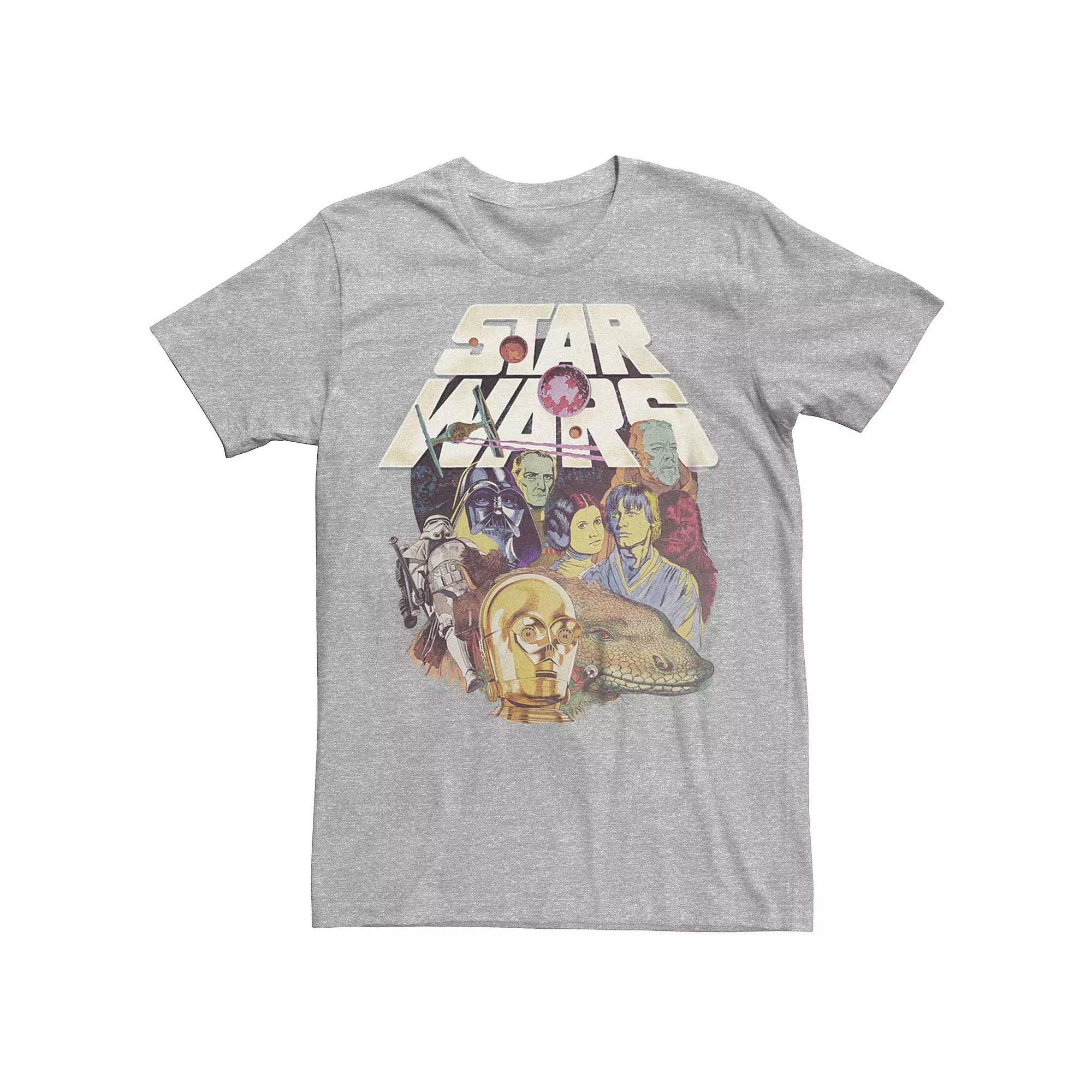 Men's Star Wars Vintage Collage Cartoons Graphic Tee,  Product Image