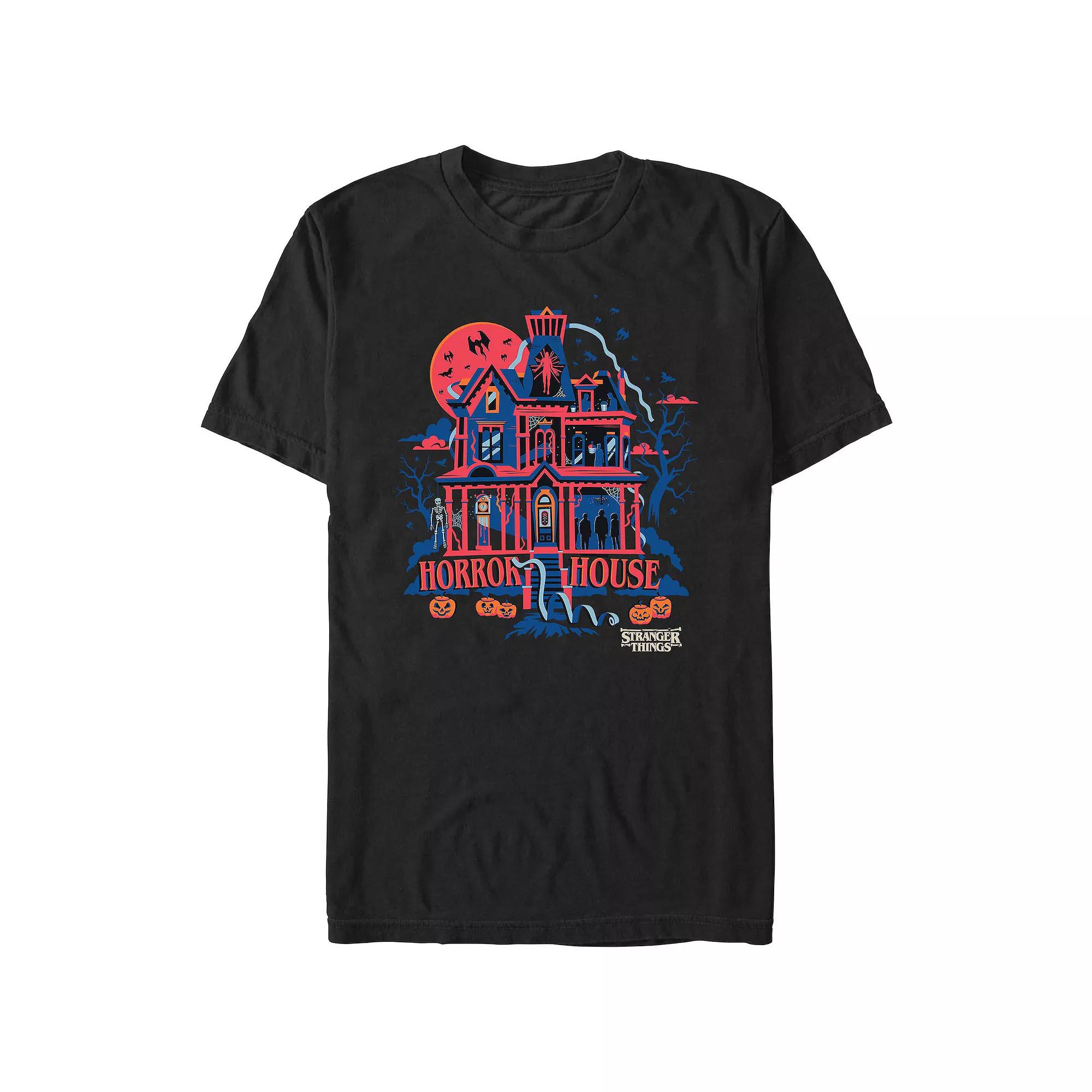 Men's Stranger Things Horror House Graphic Tee,  Product Image