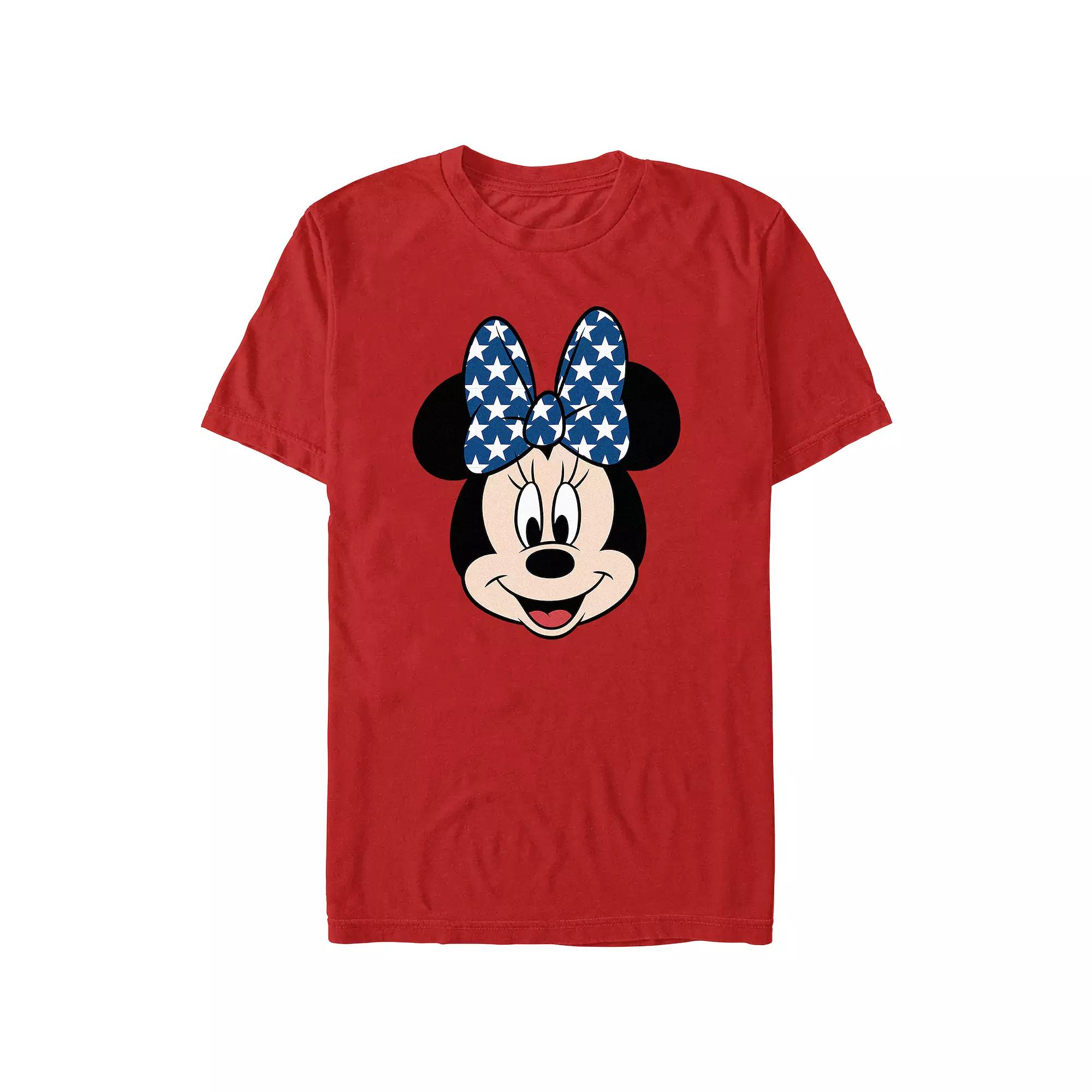 Disney's Minnie Mouse Men's Stars Print Bow Graphic Tee,  Product Image