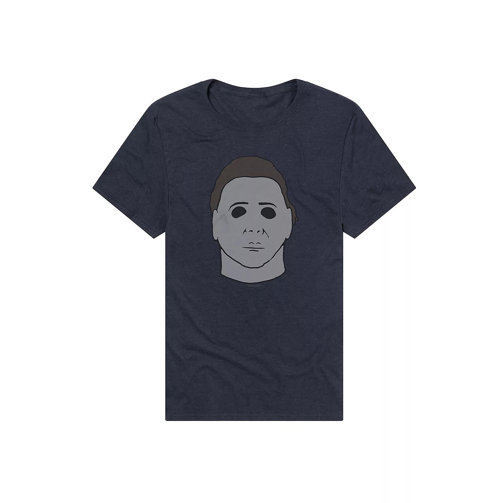 Men's Halloween II Michael Myers Mask T-Shirt, Size: XL, Blue Product Image