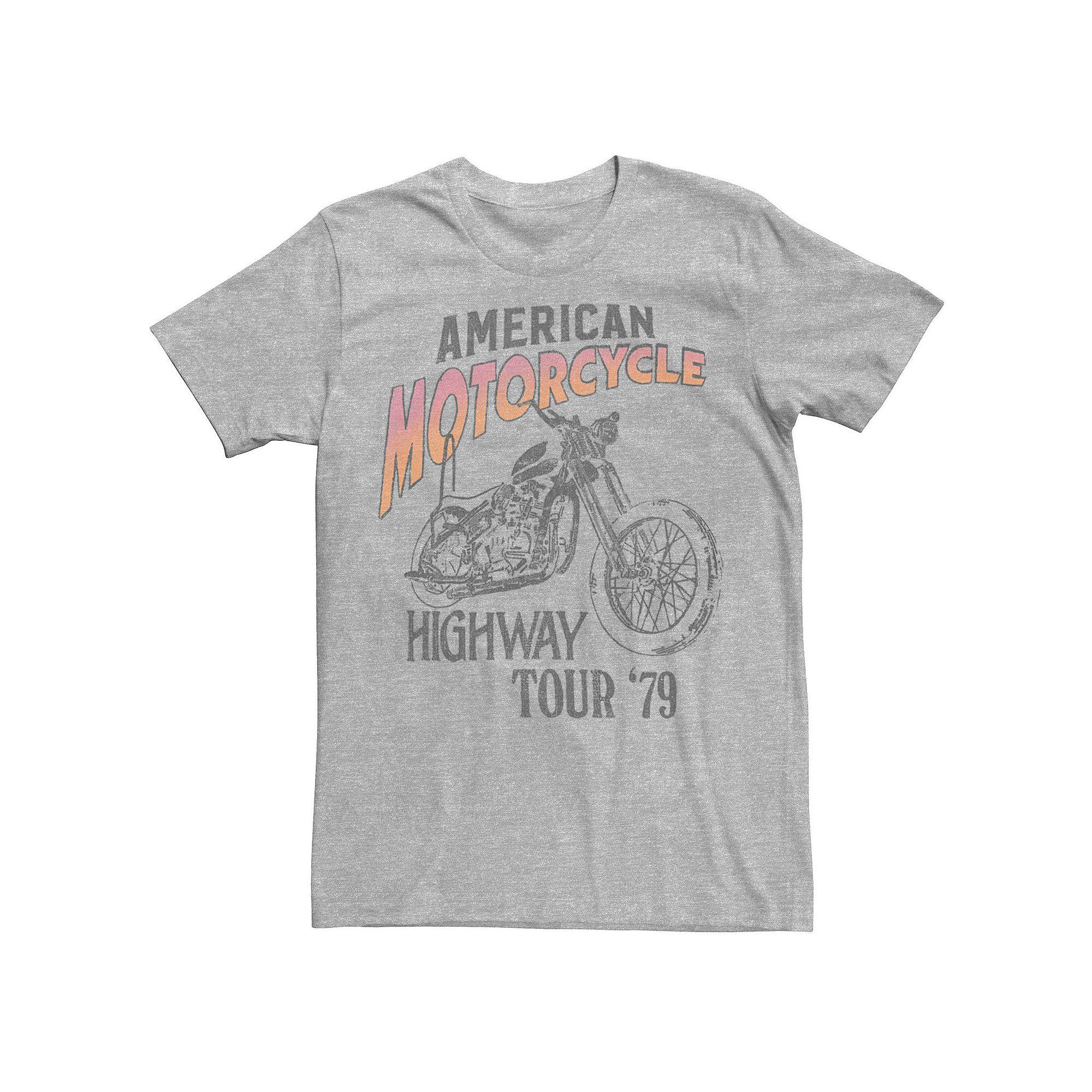 Men's American Motorcycle Highway Tour '79 Tee, Size: Small, Athletic Grey Product Image