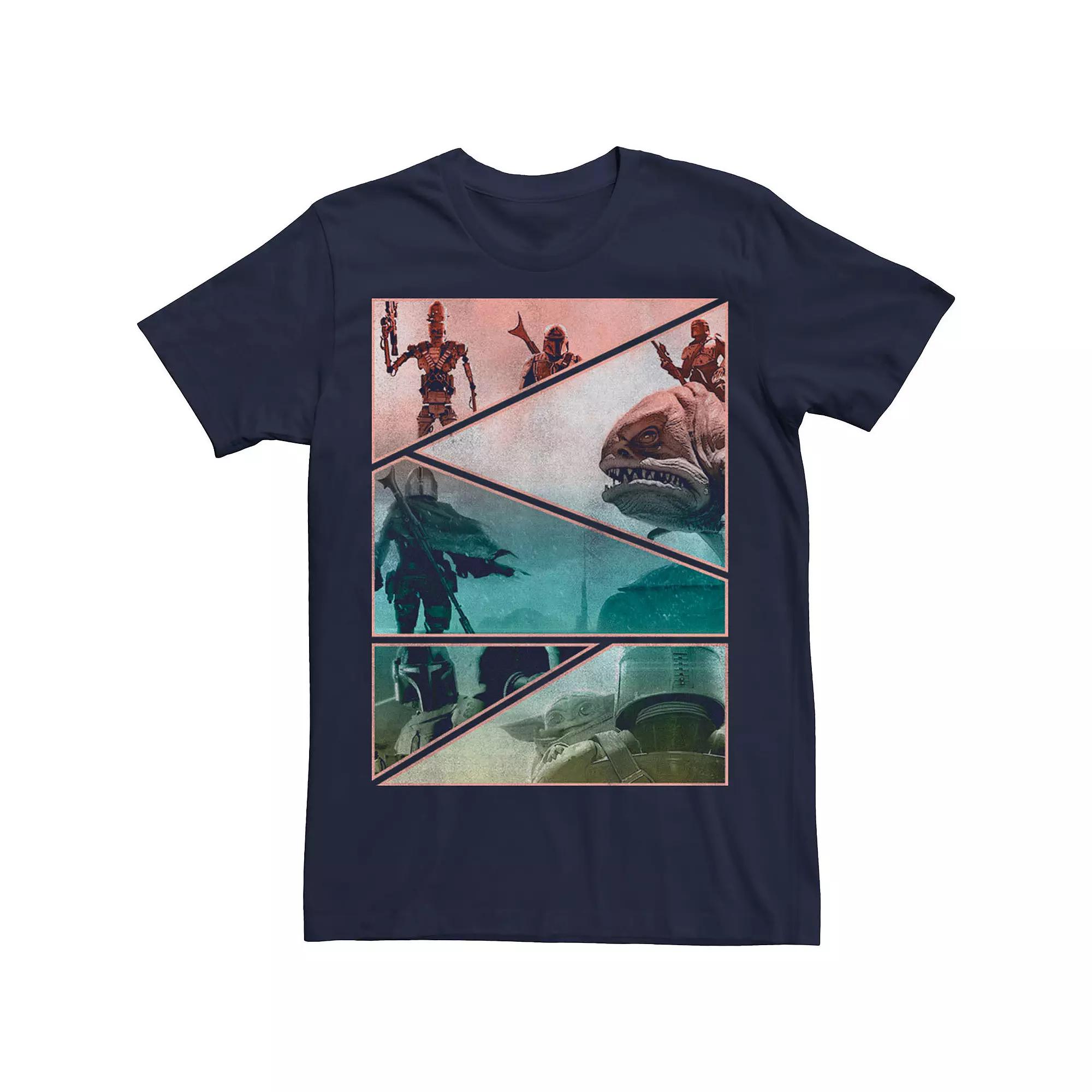 Men's Star Wars Mandalorian Panel Slice Tee,  Product Image