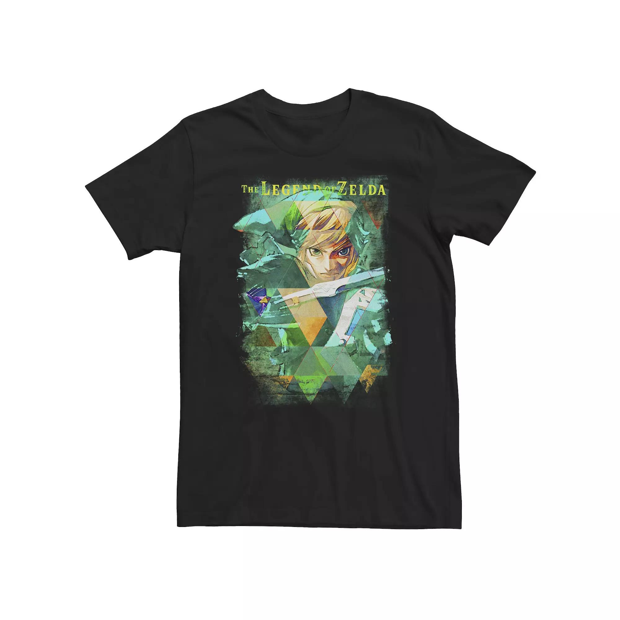 Big & Tall The Legend Of Zelda Link Triangles Pattern Portrait Tee, Men's,  Product Image