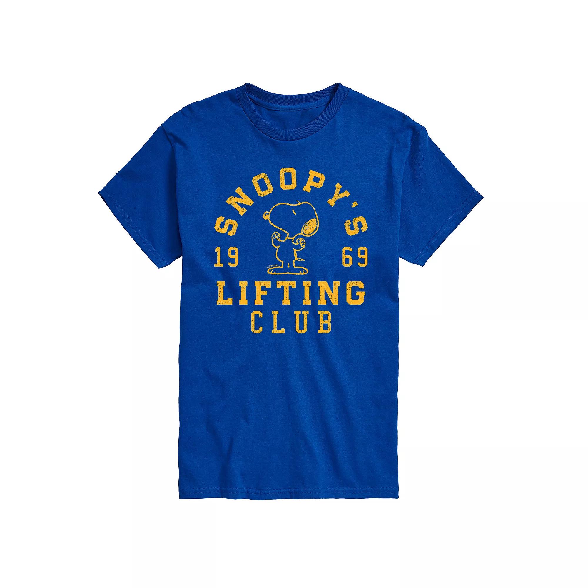 Men's Peanuts Snoopy Lifting Club Graphic Tee,  Product Image