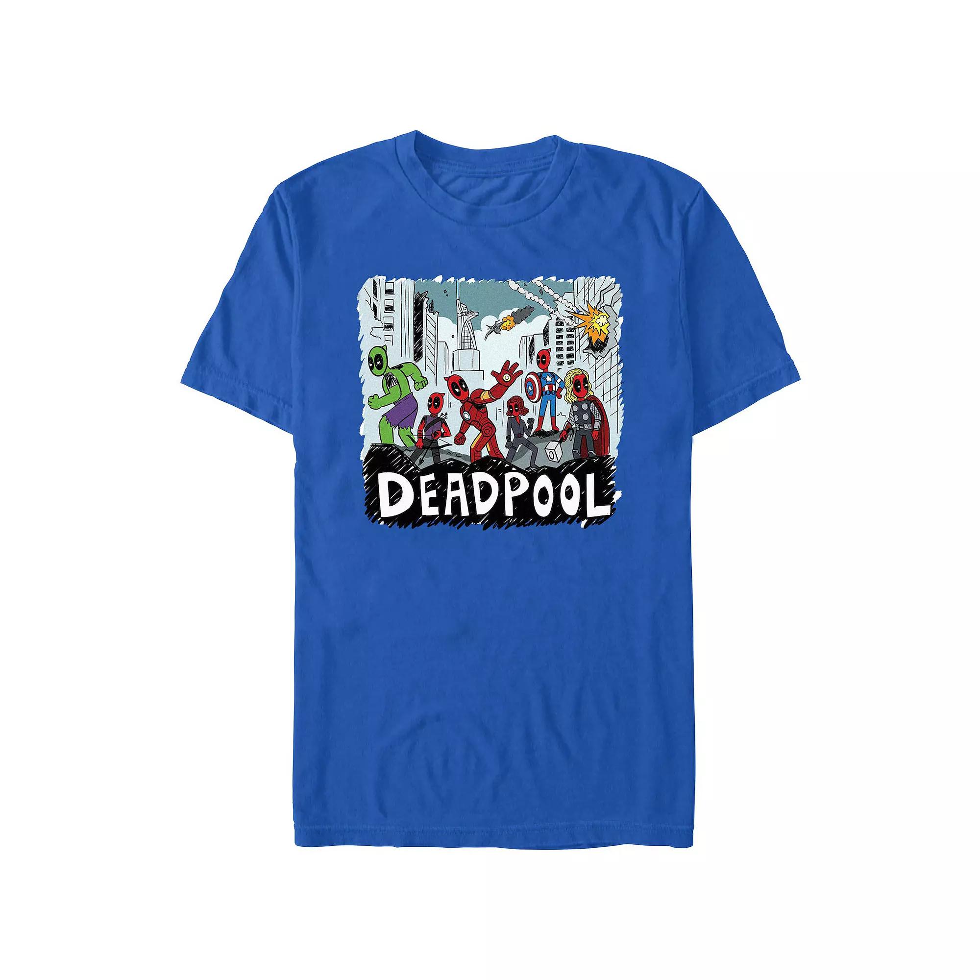 Men's Marvel Deadpool And Wolverine Team Deadpool Avengers Graphic Tee,  Product Image
