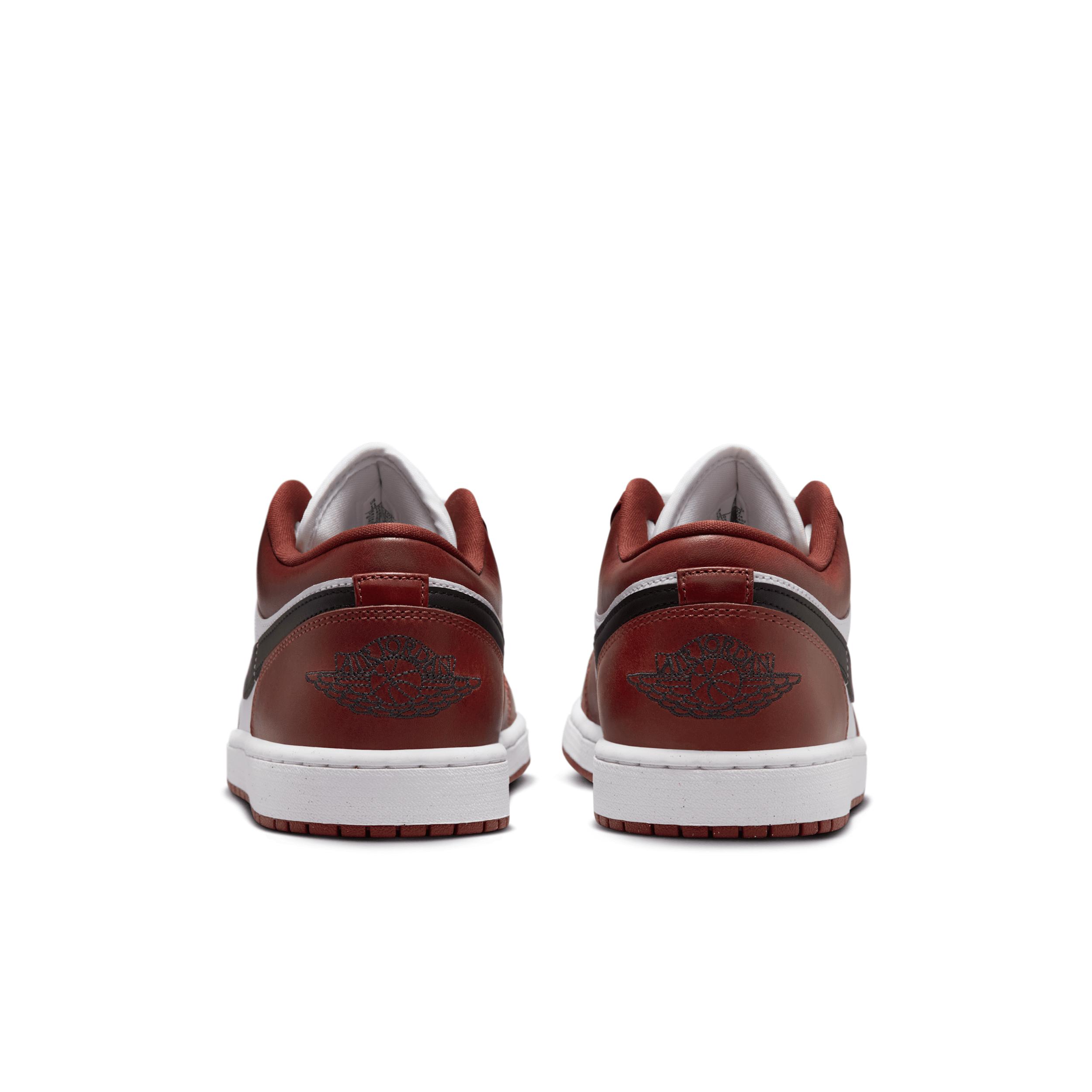 Jordan Mens Jordan Air Jordan 1 Low SE - Mens Shoes Fire Red/White/Matte Silver Product Image