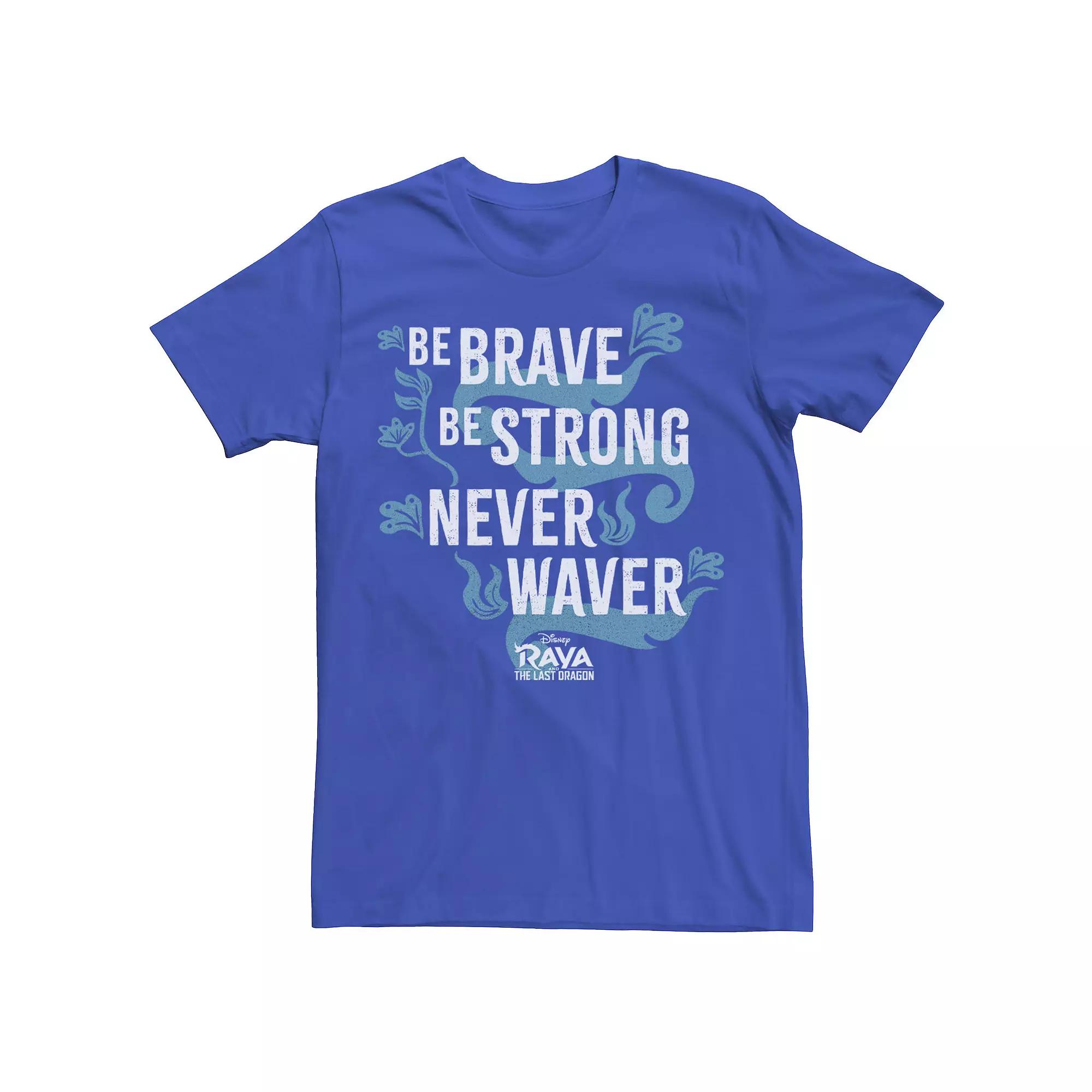 Disney's Raya And The Last Dragon Men's Be Brave Be Strong Text Tee,  Product Image