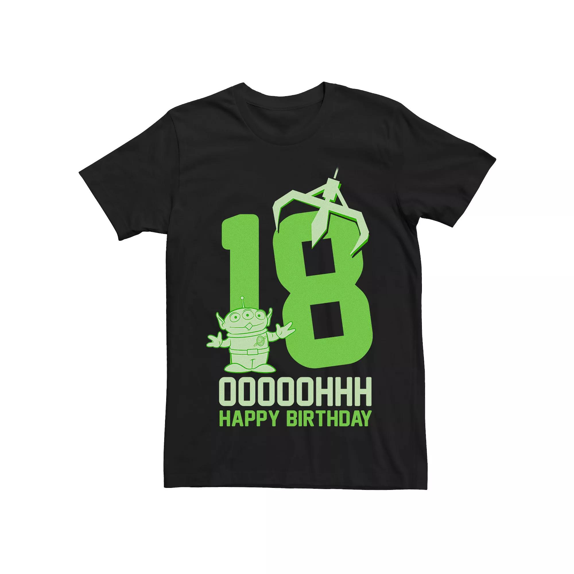 Disney / Pixar's Toy Story Men's Aliens OOOOH Happy 18th Birthday Graphic Tee,  Product Image