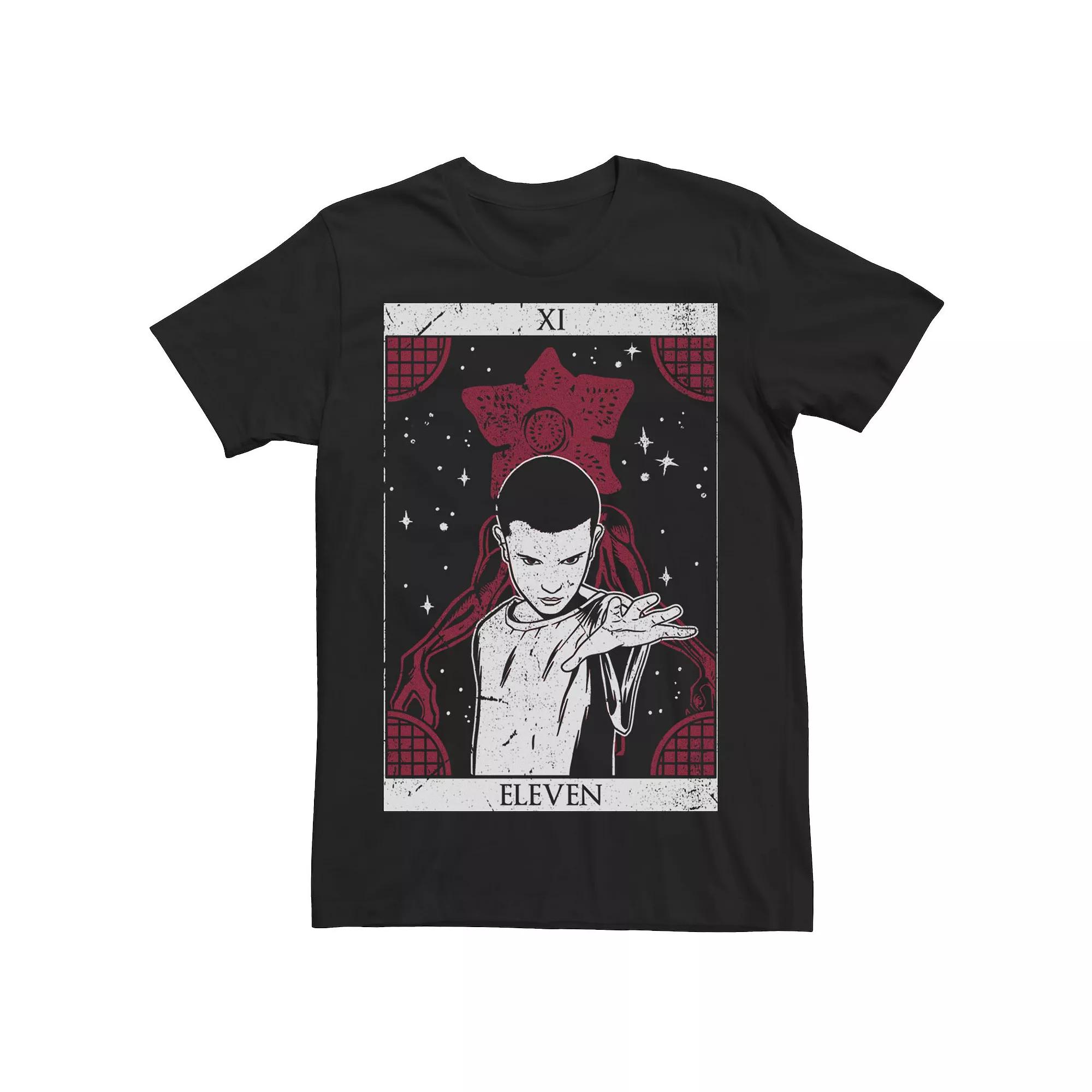 Men's Netflix Stranger Things Eleven & Demogorgon Tarot Power Tee, Size: XL, Black Product Image