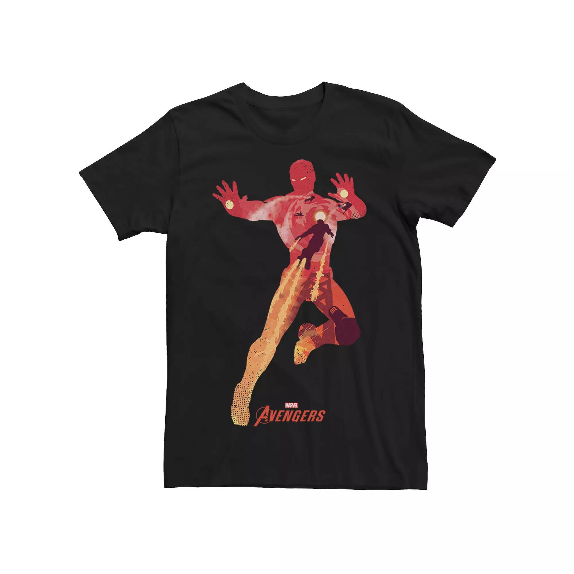 Men's Marvel Avengers Iron Man Scene Silhouette Fill Tee,  Product Image