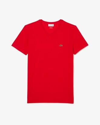 Lightweight Cotton Pima V Neck T-shirt Product Image