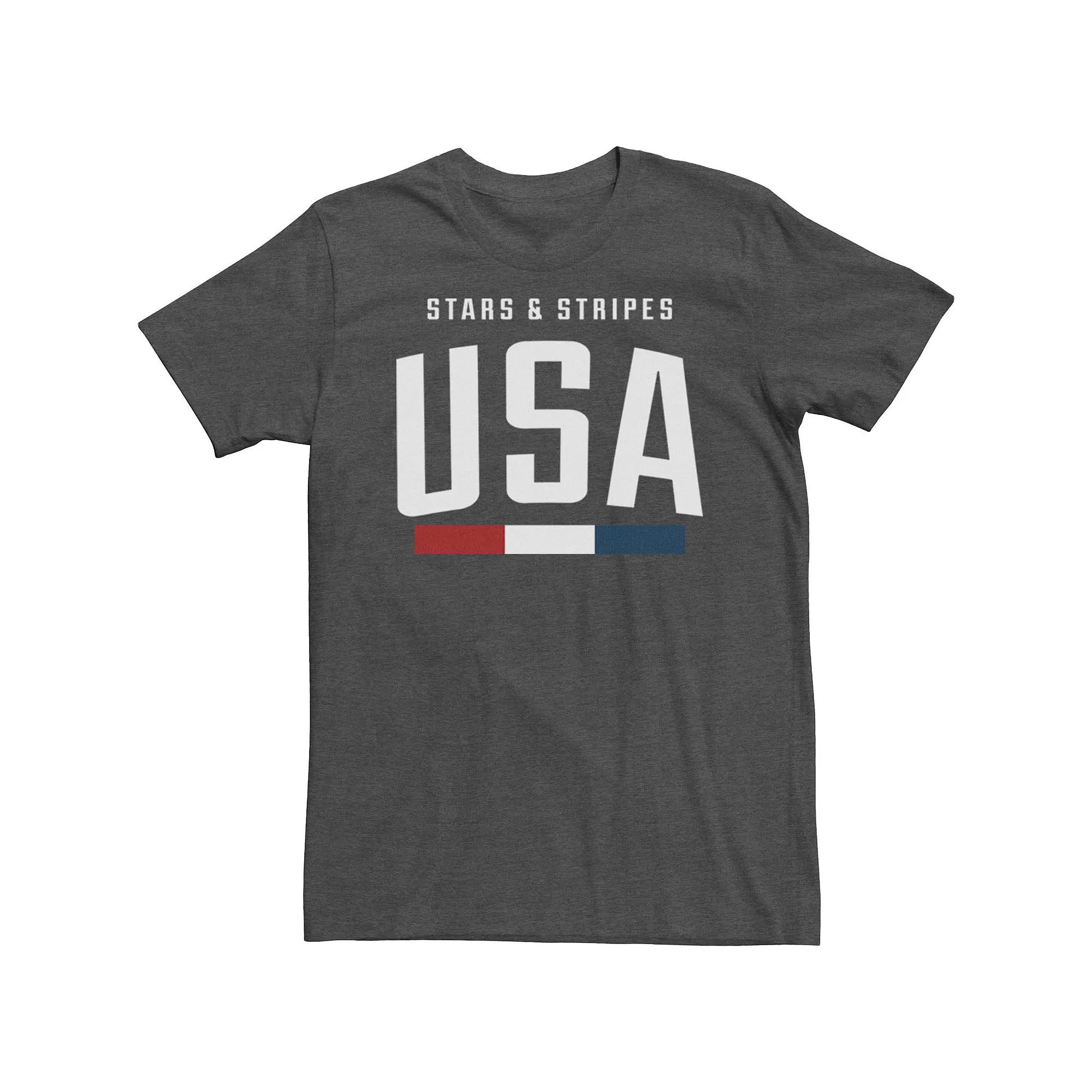 Big & Tall Stars And Stripes USA Americana Tee, Men's,  Product Image