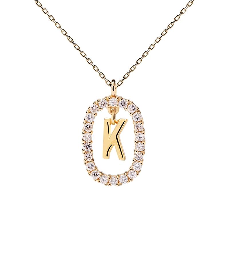 Pdpaola Womens Lab Grown Diamonds and Gold Letter Necklace Product Image