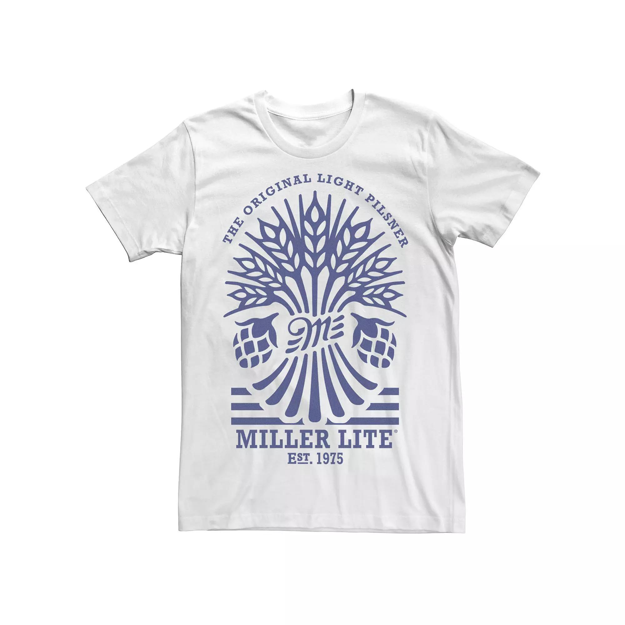 Big & Tall Miller Coors The Original Light Pilsner Poster Tee, Men's, Size: 4XL Tall, White Product Image