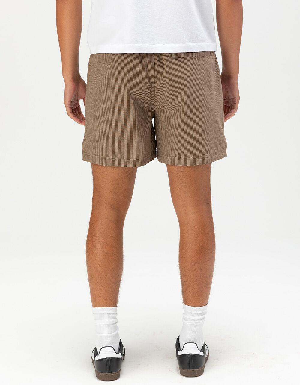 RSQ Mens Stripe Pull On Shorts - BROWN/WHITE Product Image