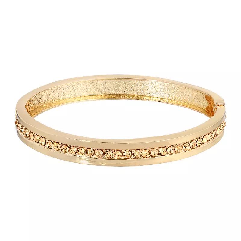 1928 Crystal Bangle Bracelet, Women's, White Product Image