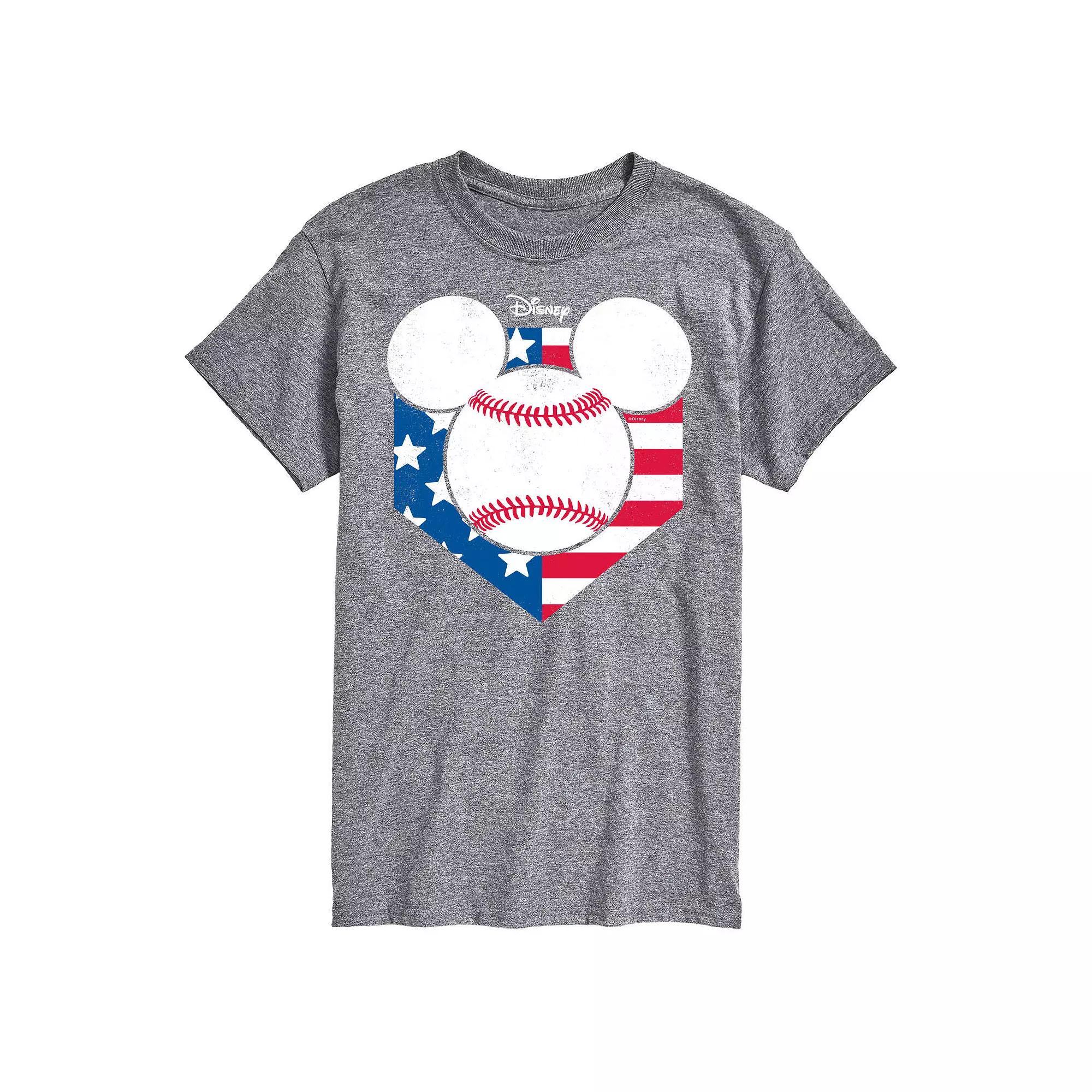 Disney's Mickey Mouse Big & Tall Baseball Flag Graphic Tee, Men's,  Product Image