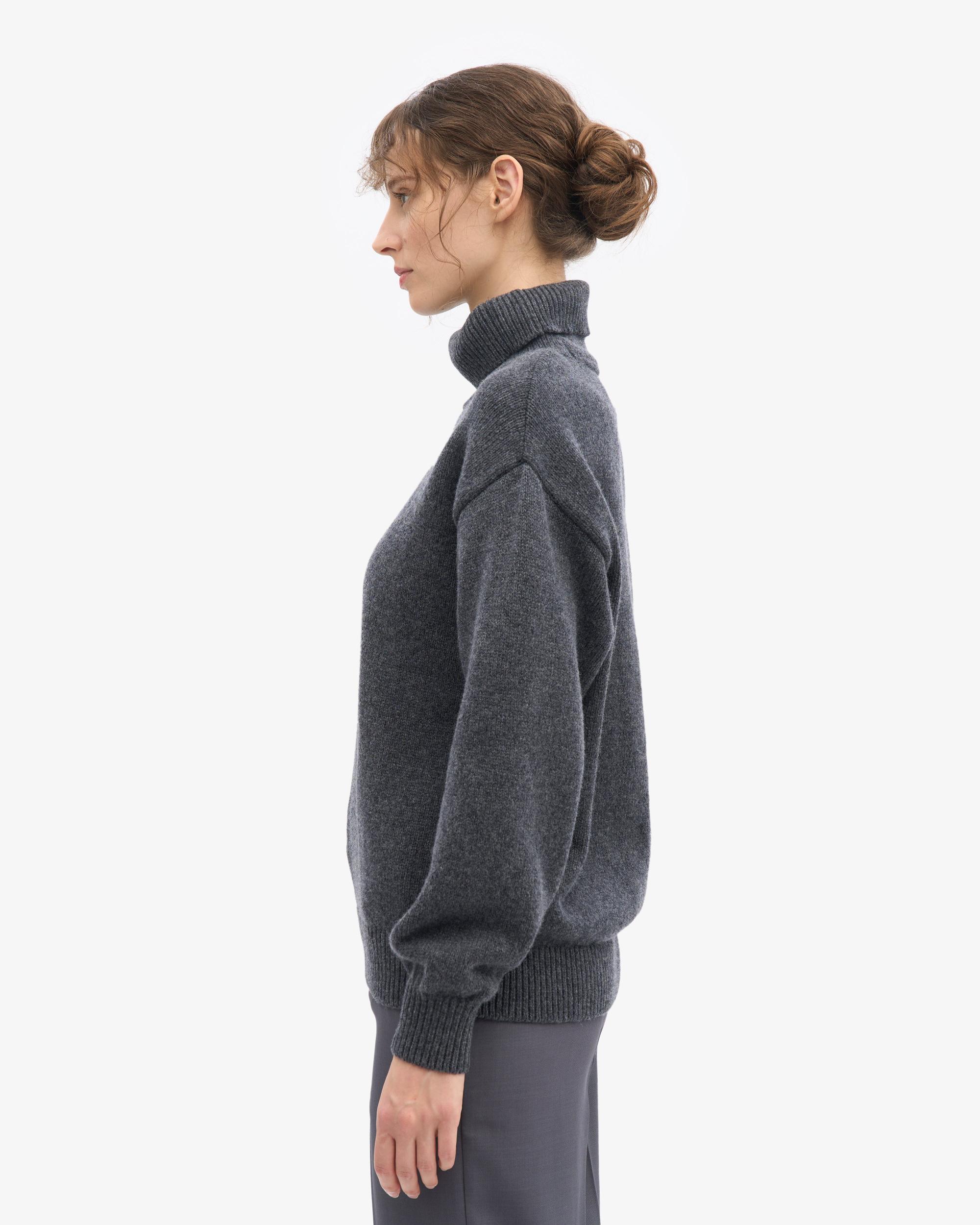 Merino Wool Turtleneck - Coffee Brown Product Image