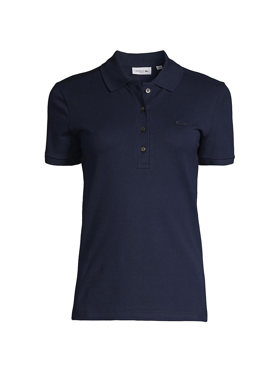 Womens Embroidered Logo Pique Polo Size 0 Product Image