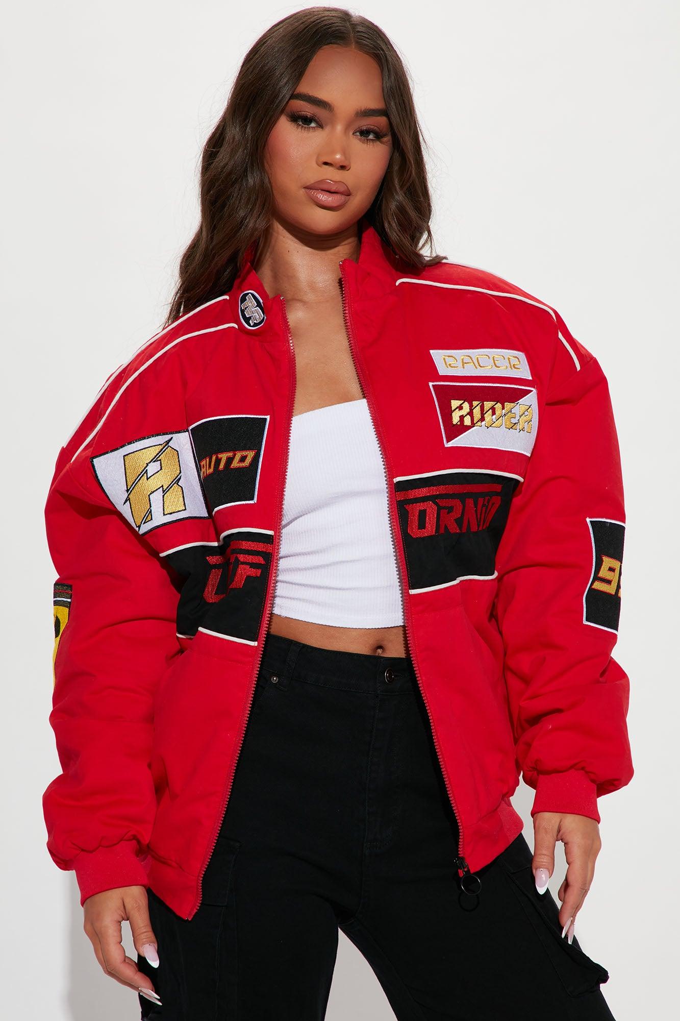 Racing Cali Bomber Jacket - Red Female Product Image