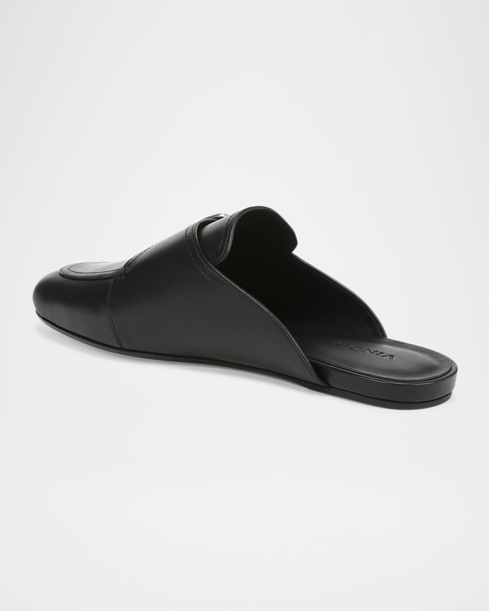 Minetta Leather Buckle Mules Product Image