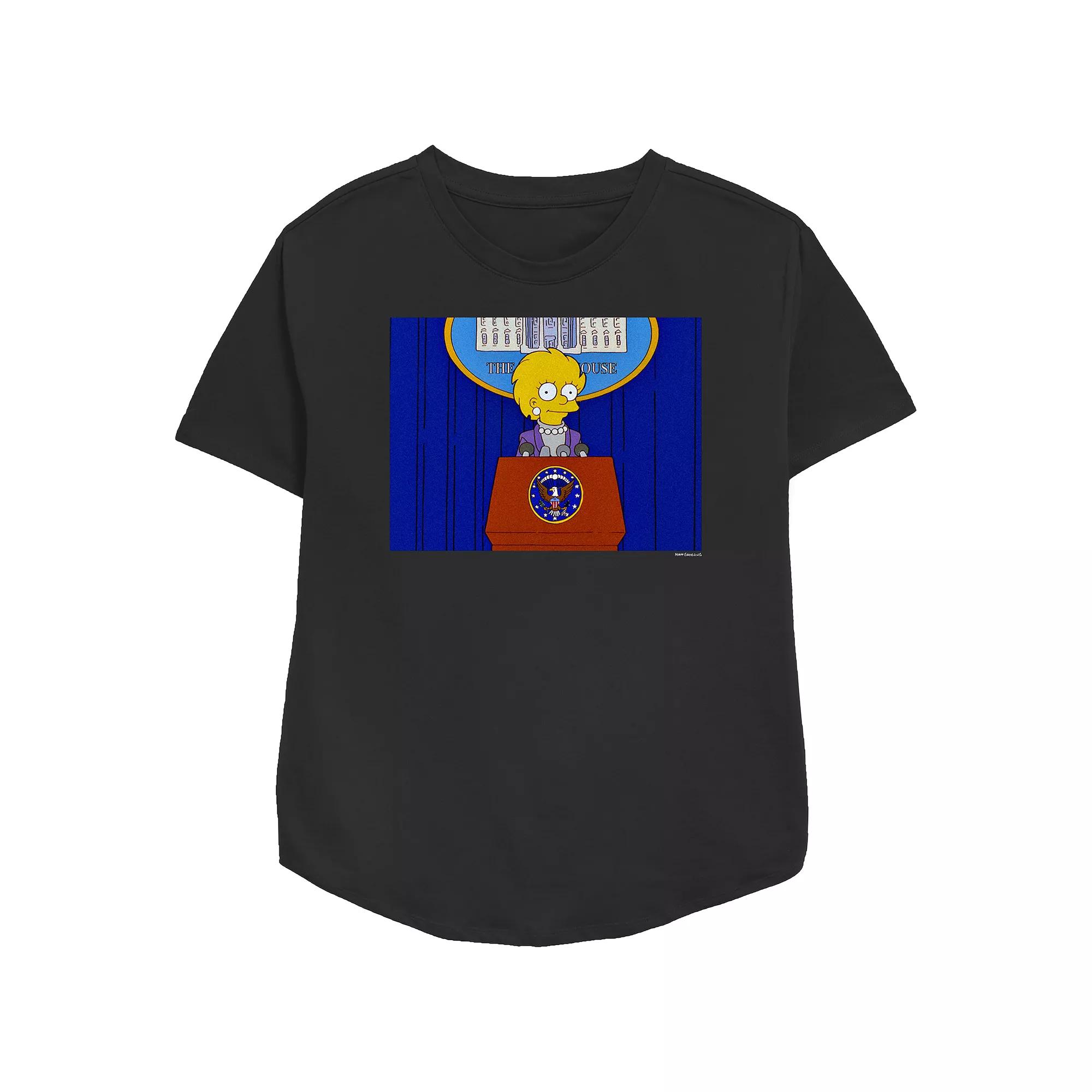 Women's The Simpsons Future President Lisa Relaxed Fit Graphic Tee, Girl's,  Product Image