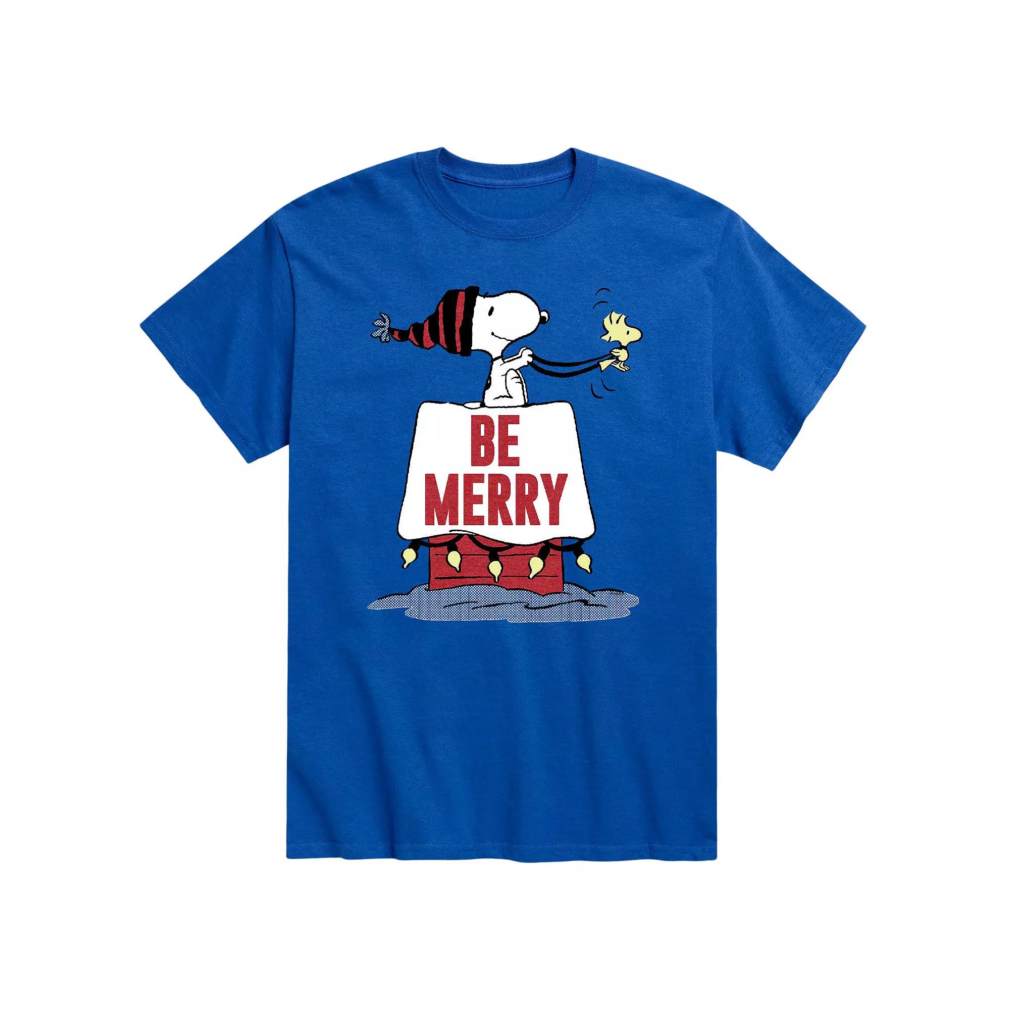 Men's Peanuts Snoopy Be Merry Tee,  Product Image
