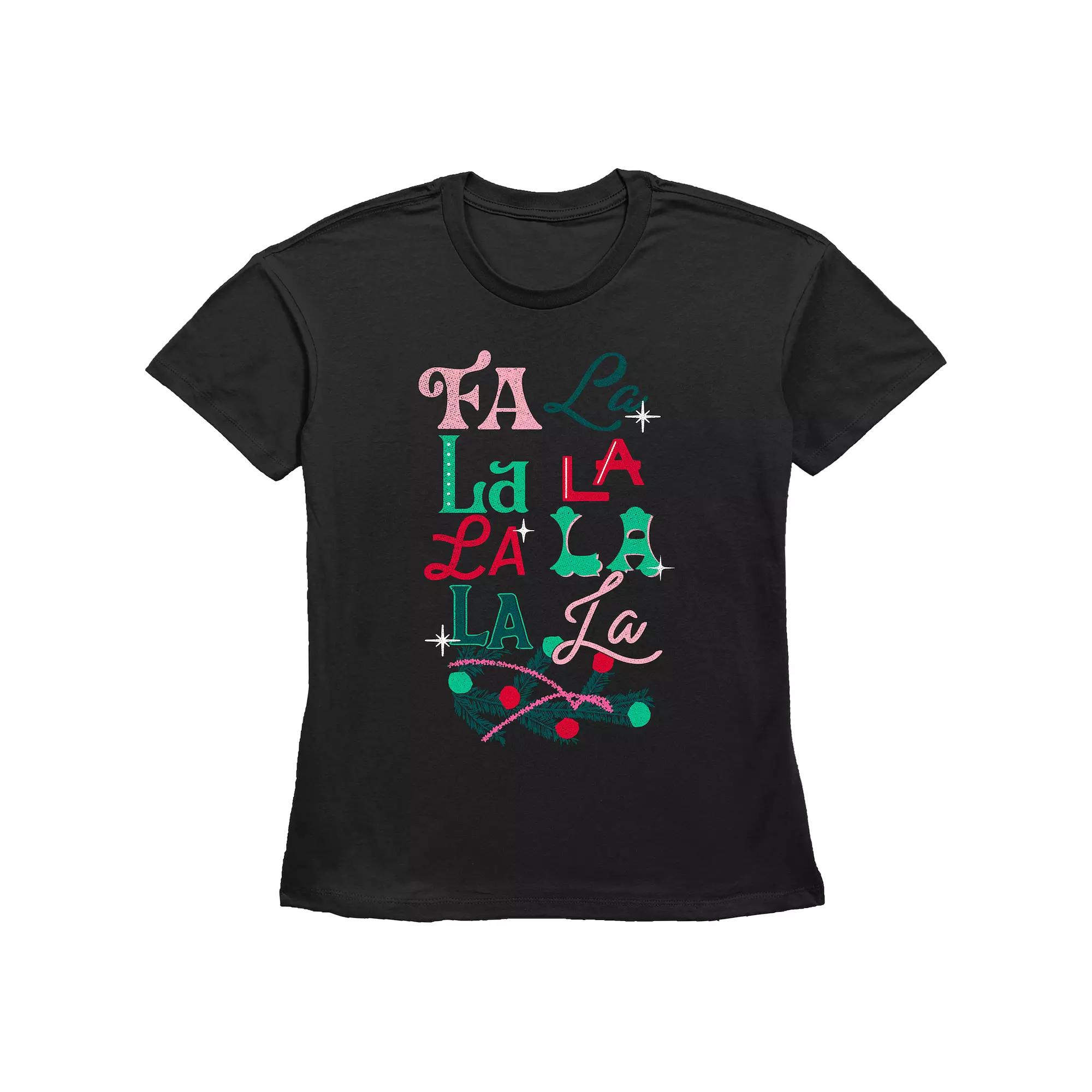 Women's Christmas Fa La La Graphic Tee,  Product Image