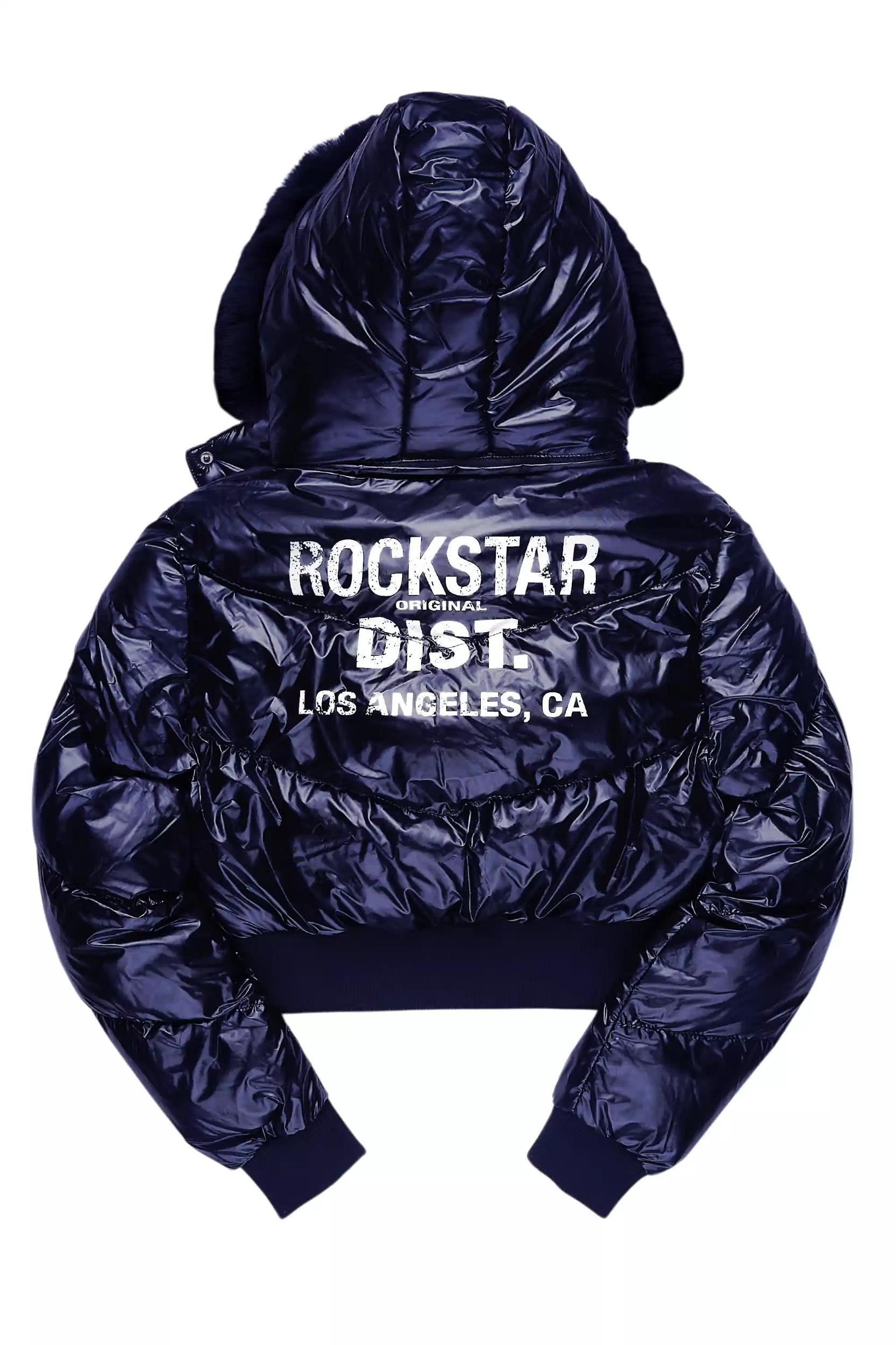 Moncia Navy Puffer Jacket Female Product Image