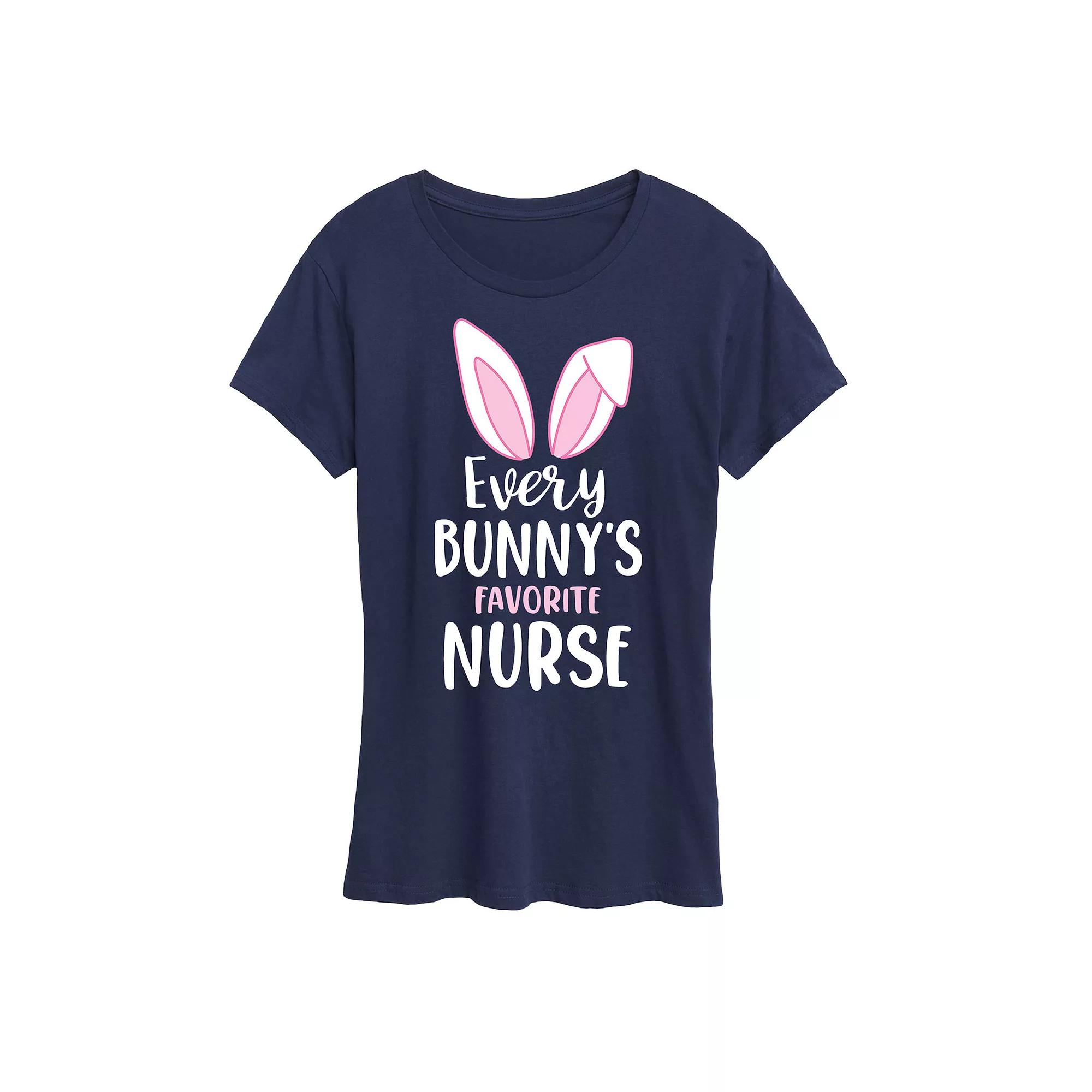 Women's Every Bunny's Favorite Nurse Graphic Tee, Girl's,  Product Image