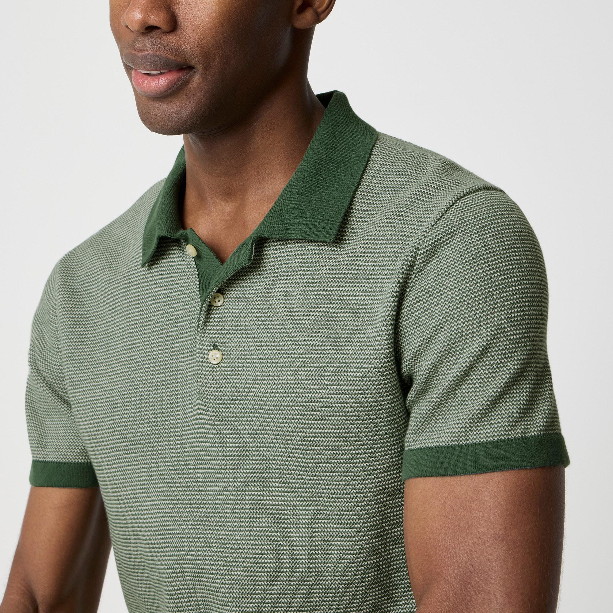 Textured cotton sweater-polo Product Image
