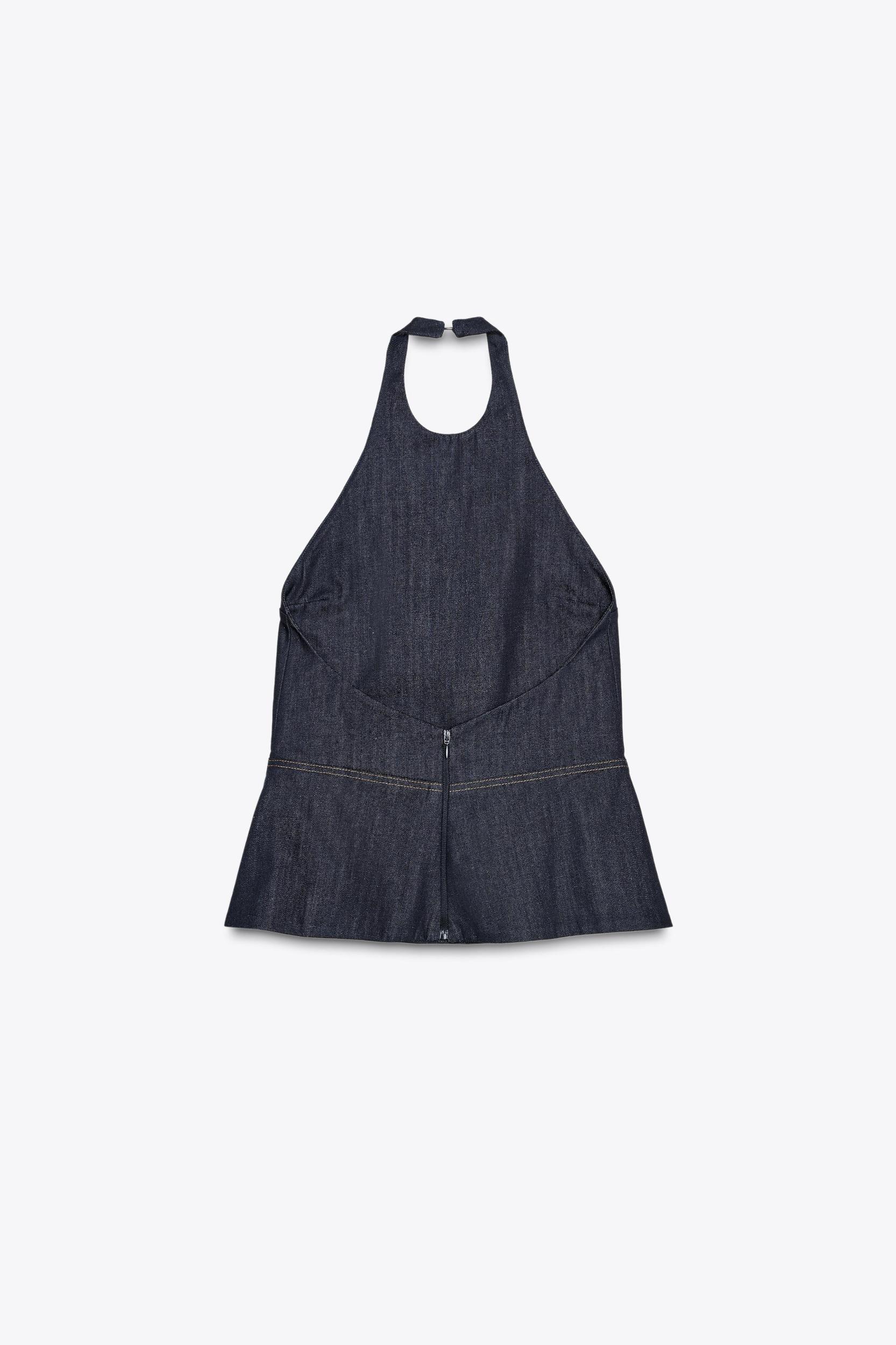 ZW COLLECTION DENIM HALTER TOP Product Image