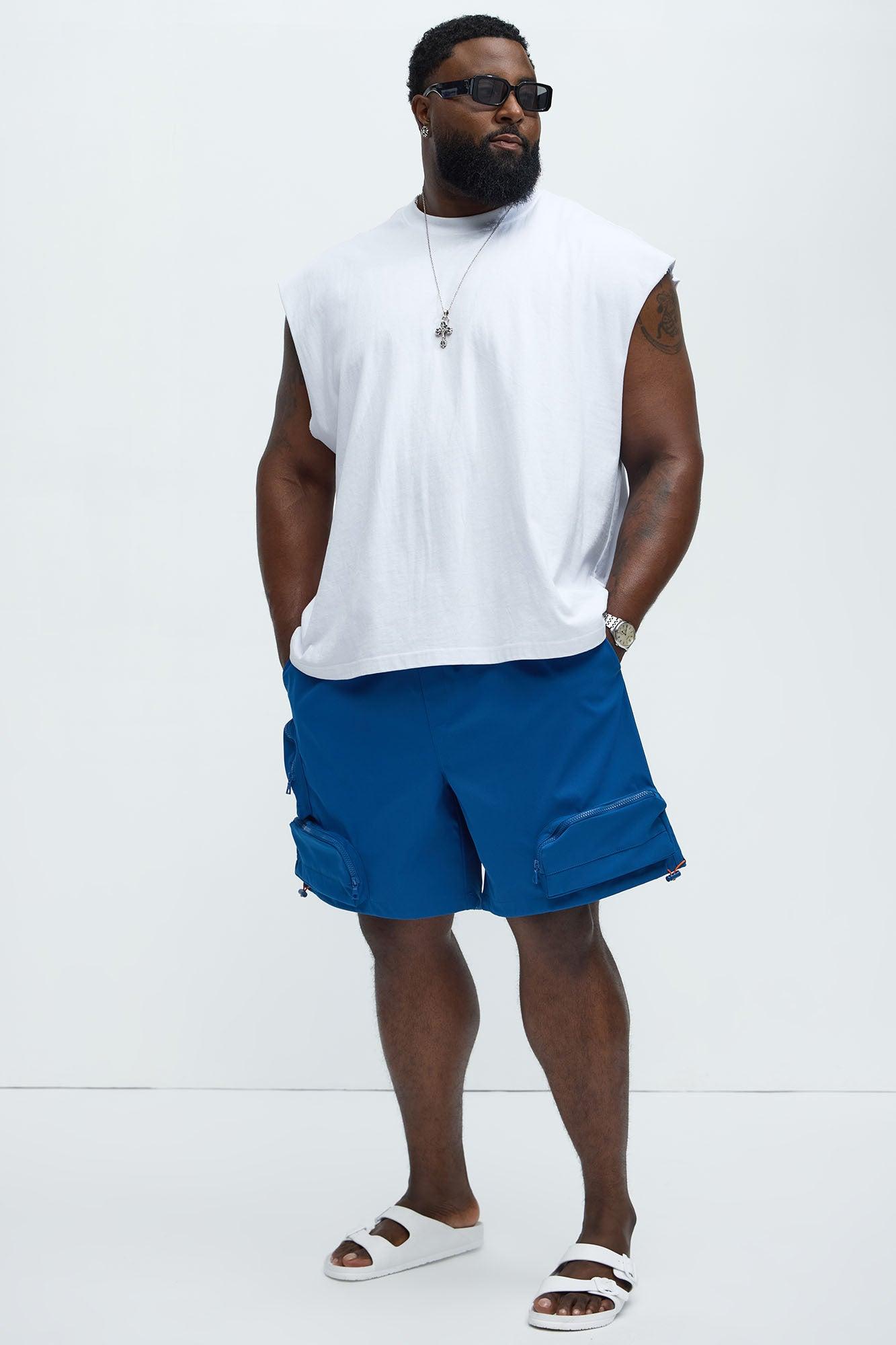 Gone Fishing Cargo Shorts - Blue Product Image