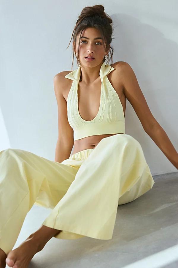 Out From Under Game Set Match Cable Seamless Knit Halter Bra Top Womens at Urban Outfitters Product Image