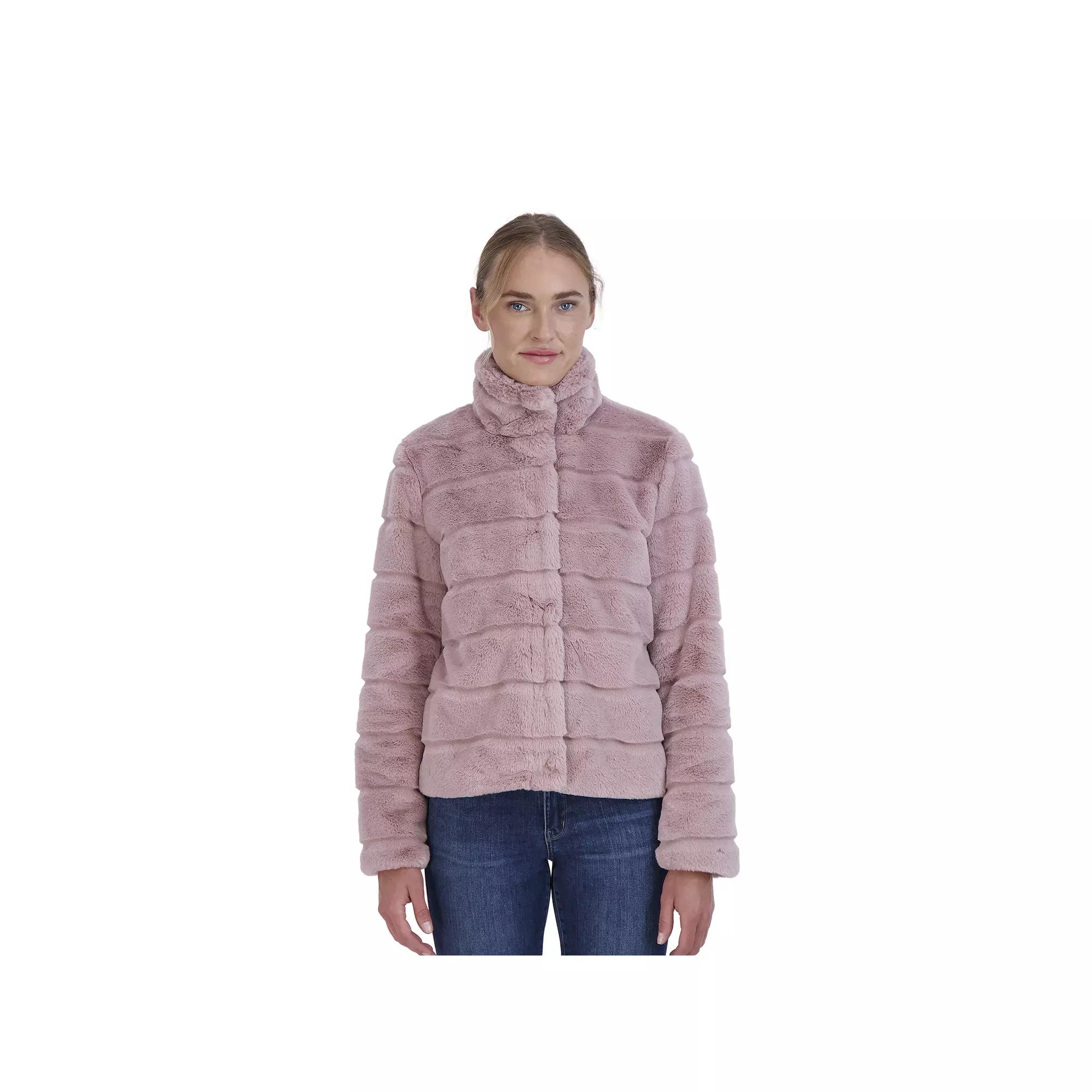 Women's Sebby Collection Reversible Faux-Fur Jacket, Size: Medium, Blush Product Image