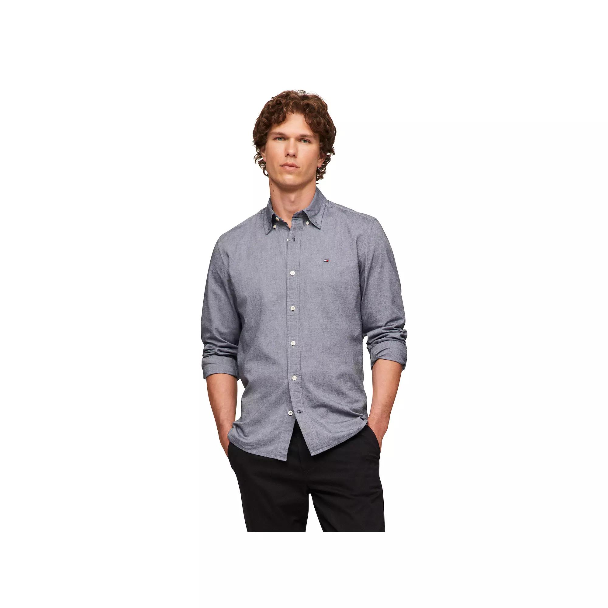 Men's Tommy Hilfiger Regular Fit Essential Stretch Oxford Shirt,  Product Image