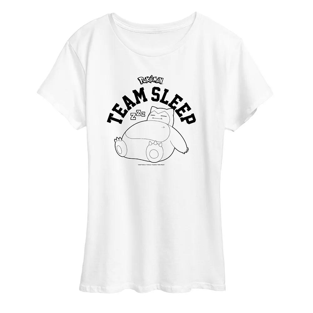 Women's Pokemon Snorlax Team Sleep Graphic Tee,  Product Image