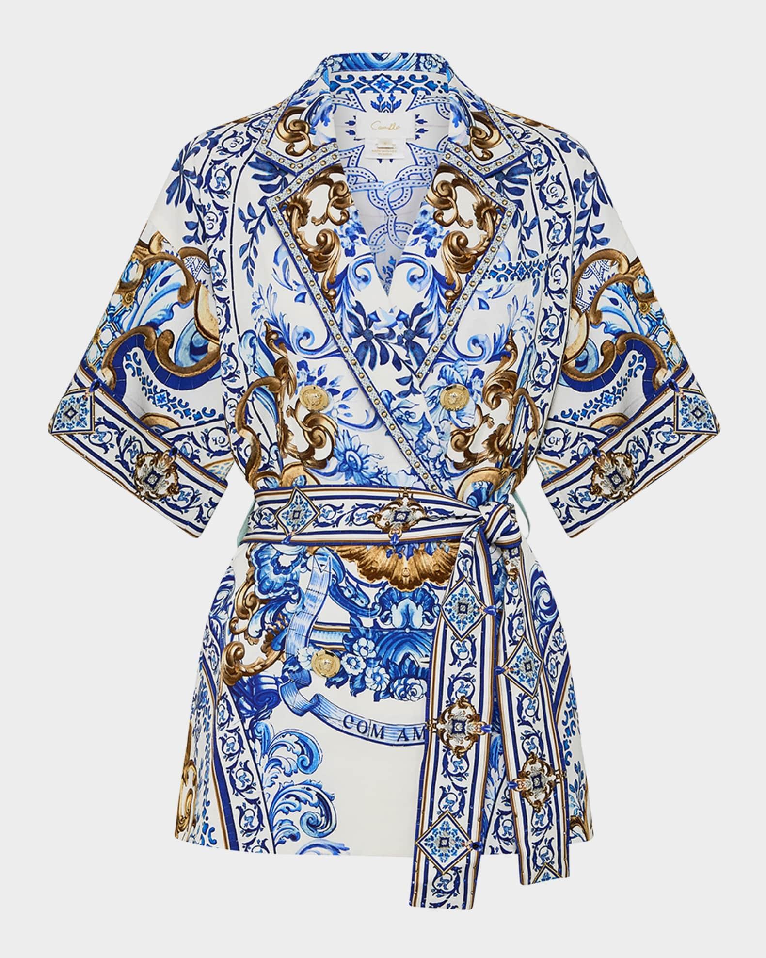 Azul Adventures Double-Breasted Short Jacket Product Image