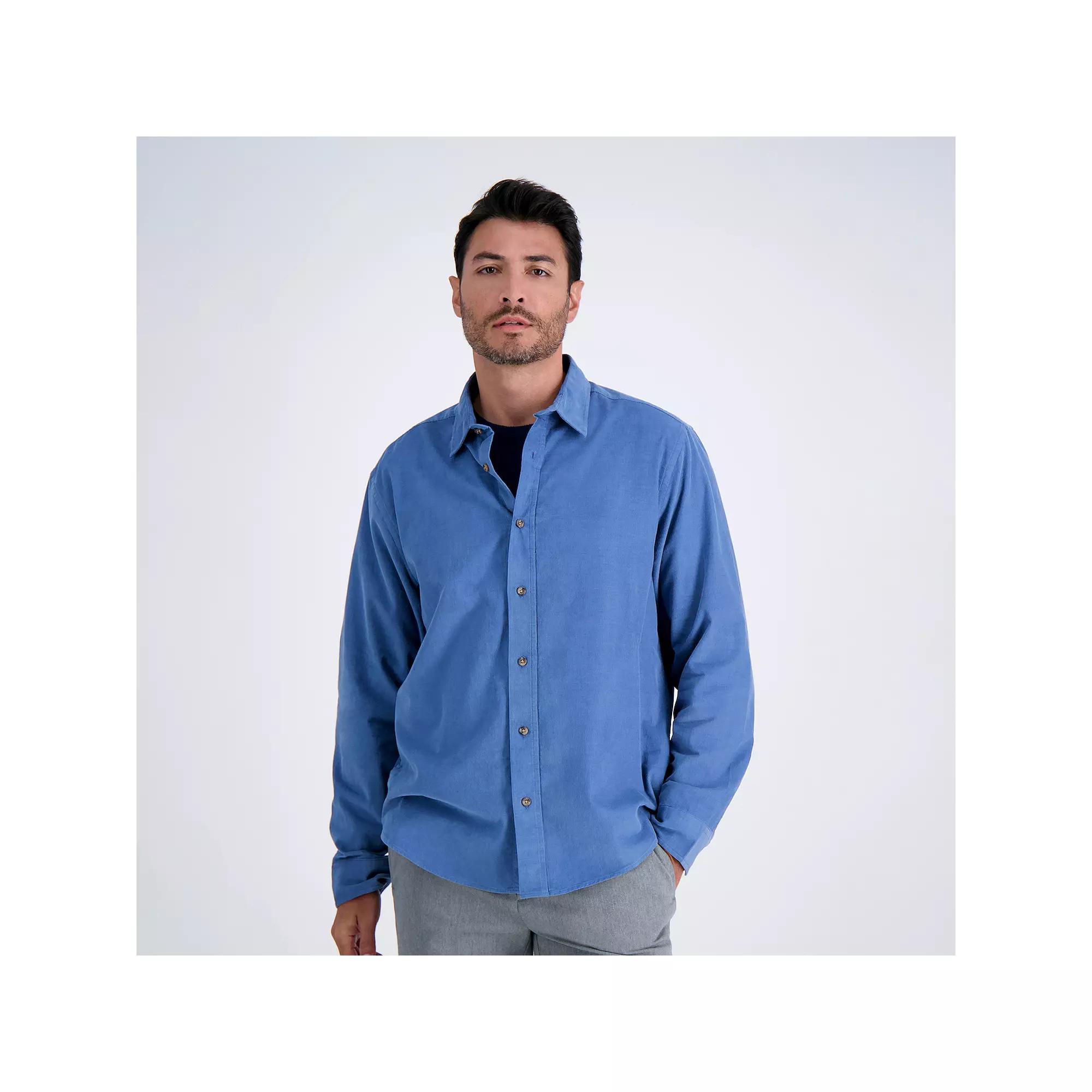 Men's Haggar® Long Sleeve Casual Cotton Corduroy Shirt,  Product Image