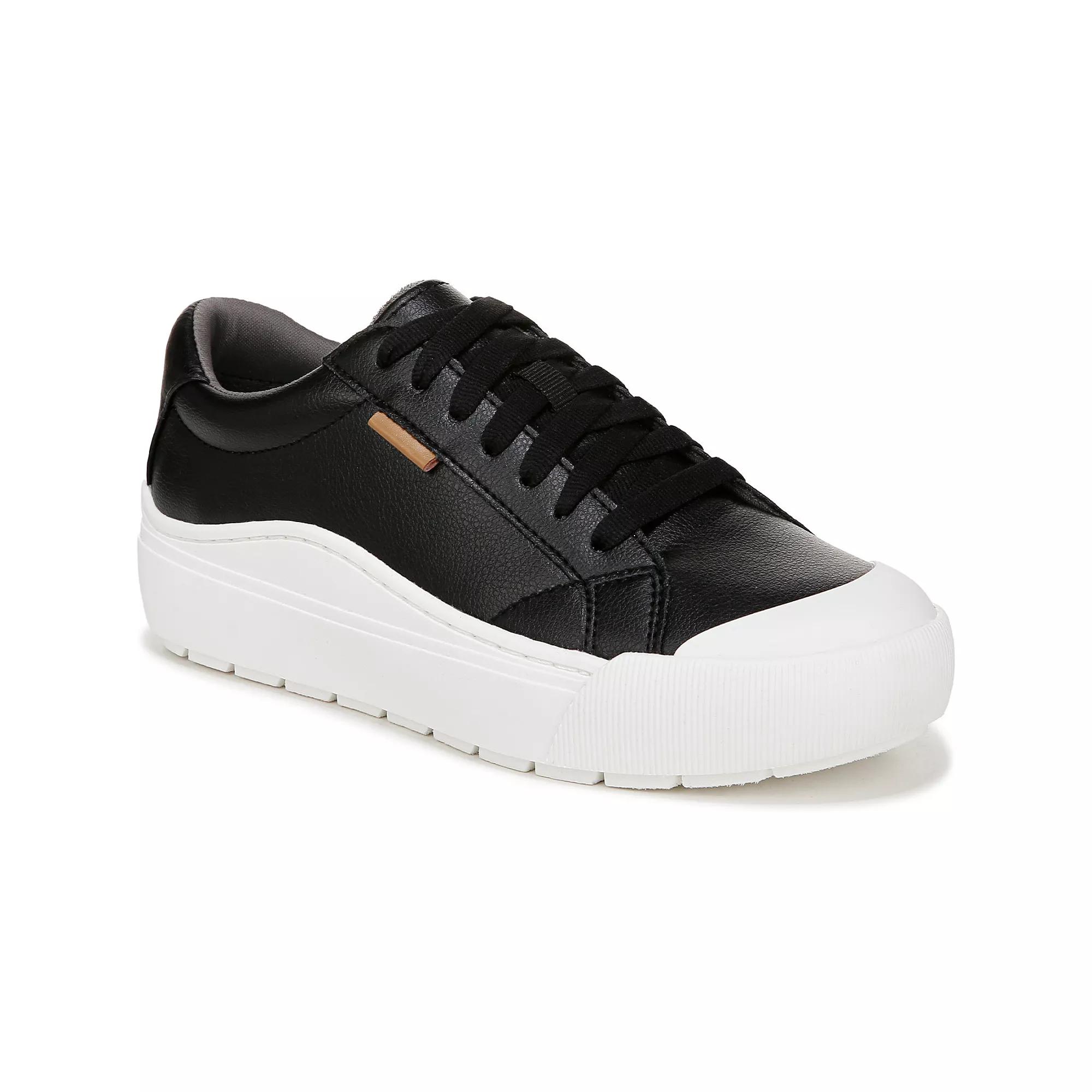 Dr. Scholl's Time Off Women's Platform Sneakers, Size: 8, Black Faux Leather Product Image