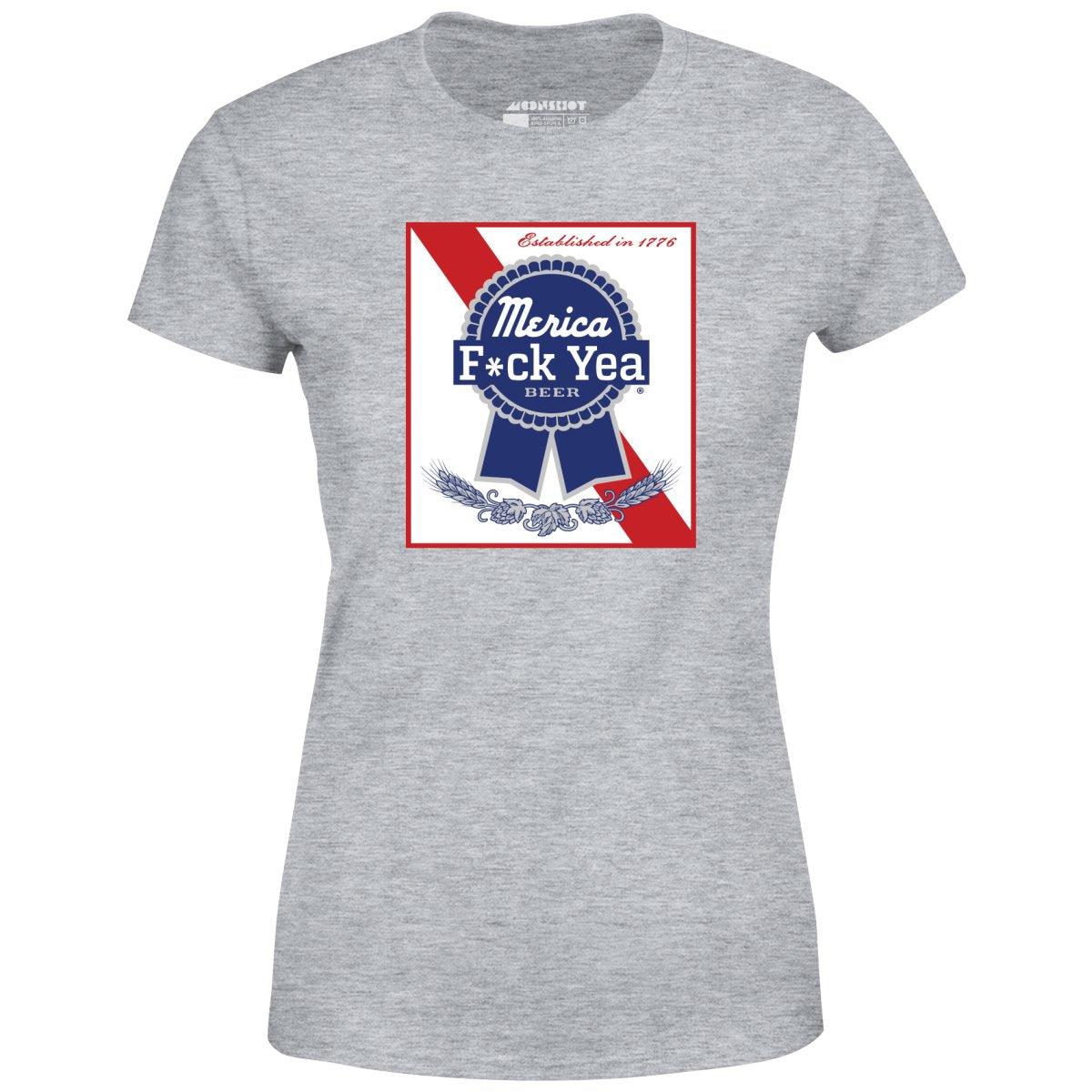 Merica F*ck Yea Beer - Women's T-Shirt Female Product Image