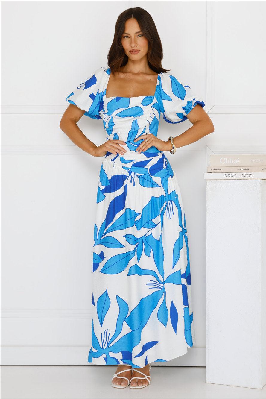 Jet Set Go Maxi Dress Blue Product Image
