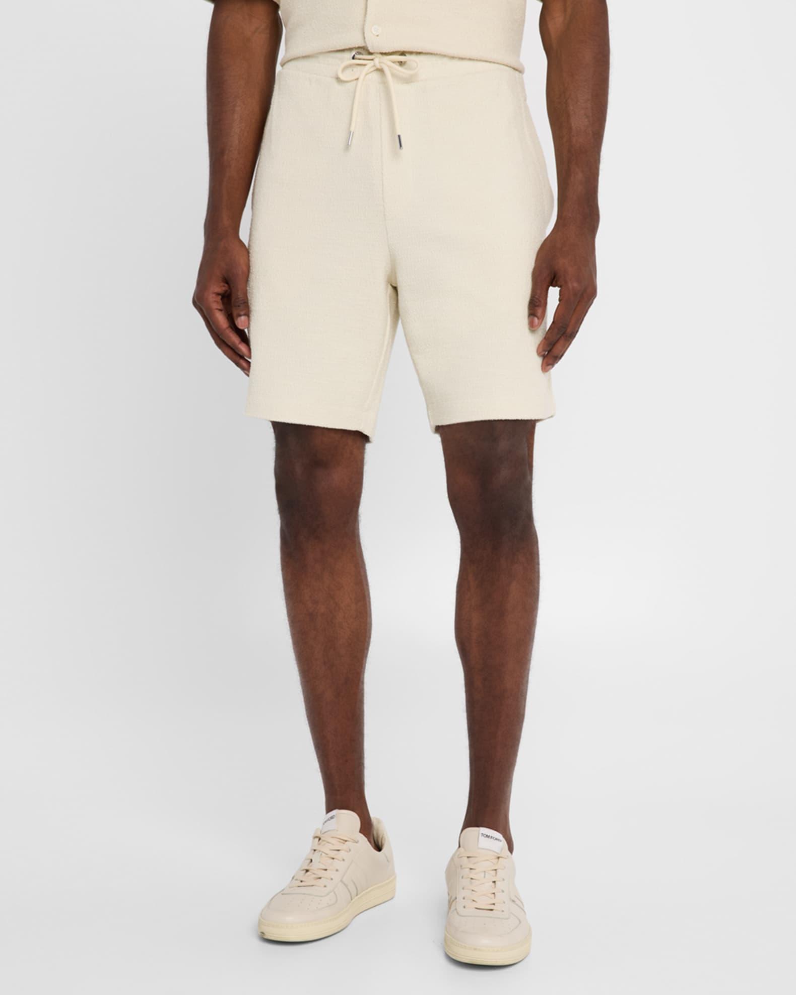 Men's Leoni Textured Cotton Shorts Product Image